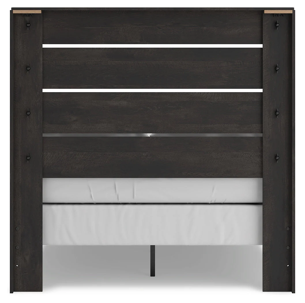Hollivern Dark Gray Full Panel Bed - Image 7