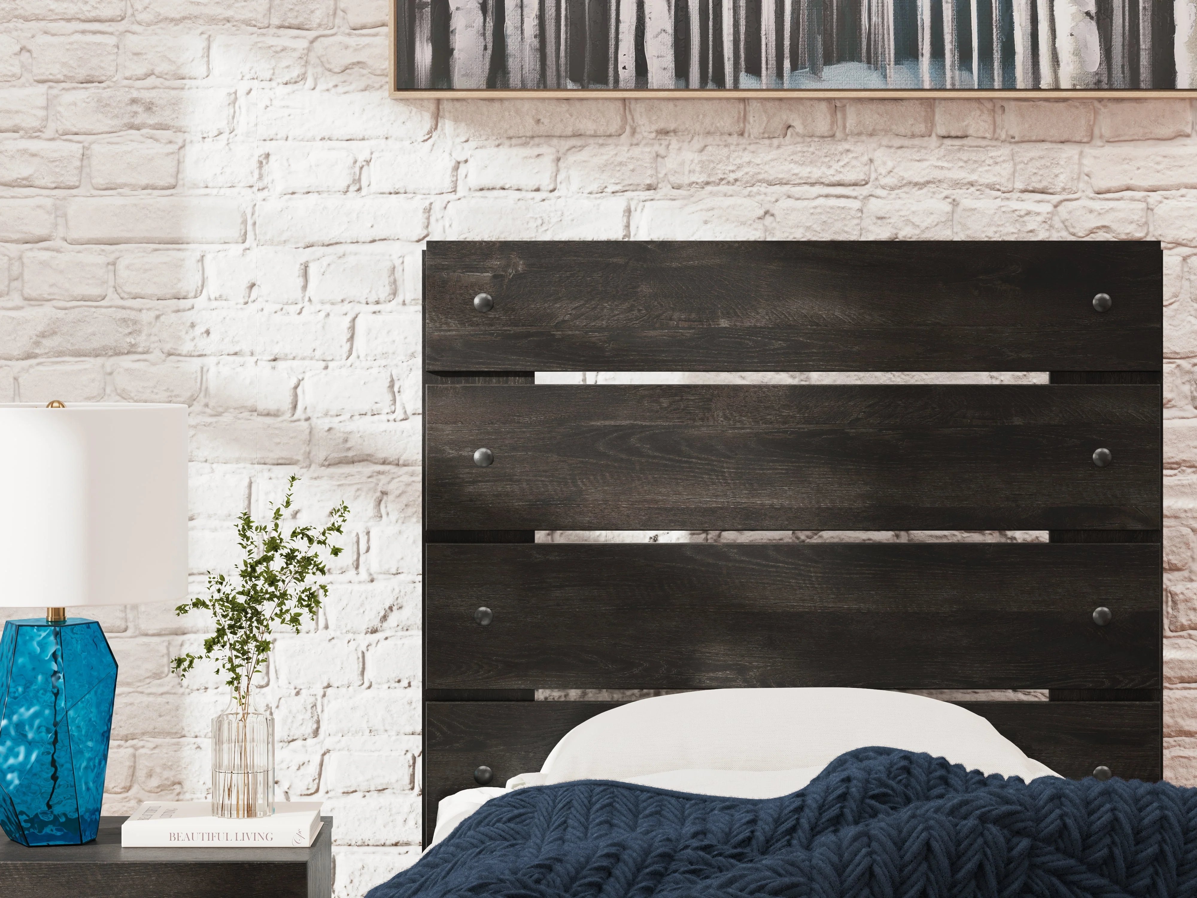 Hollivern Dark Gray Full Storage Platform Bed with 4 Drawers - Image 11