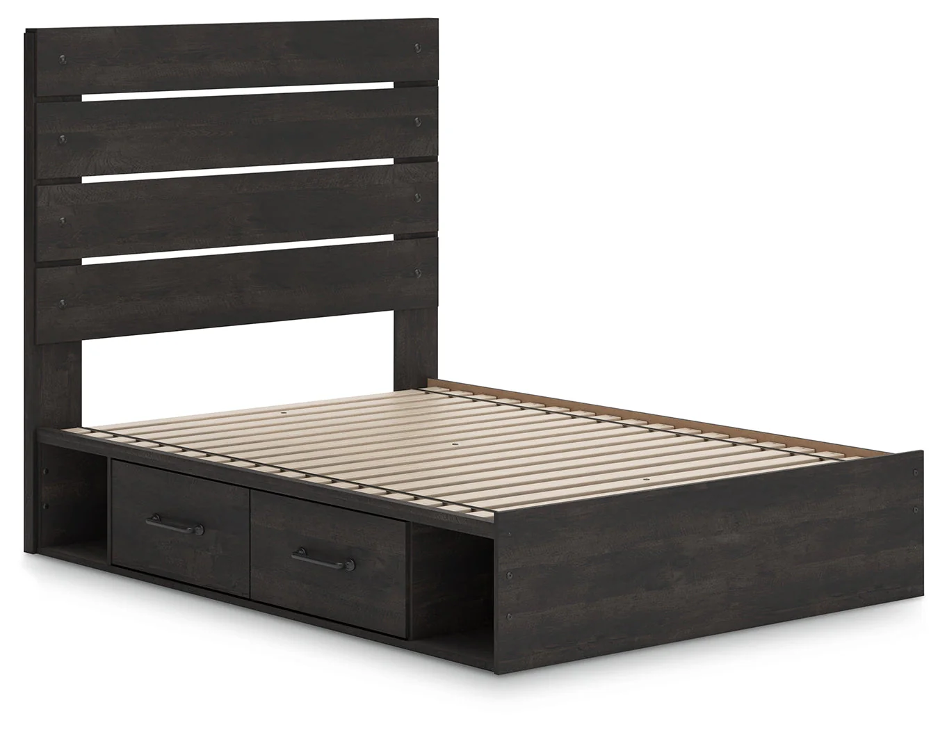 Hollivern Dark Gray Full Storage Platform Bed with 4 Drawers - Image 3