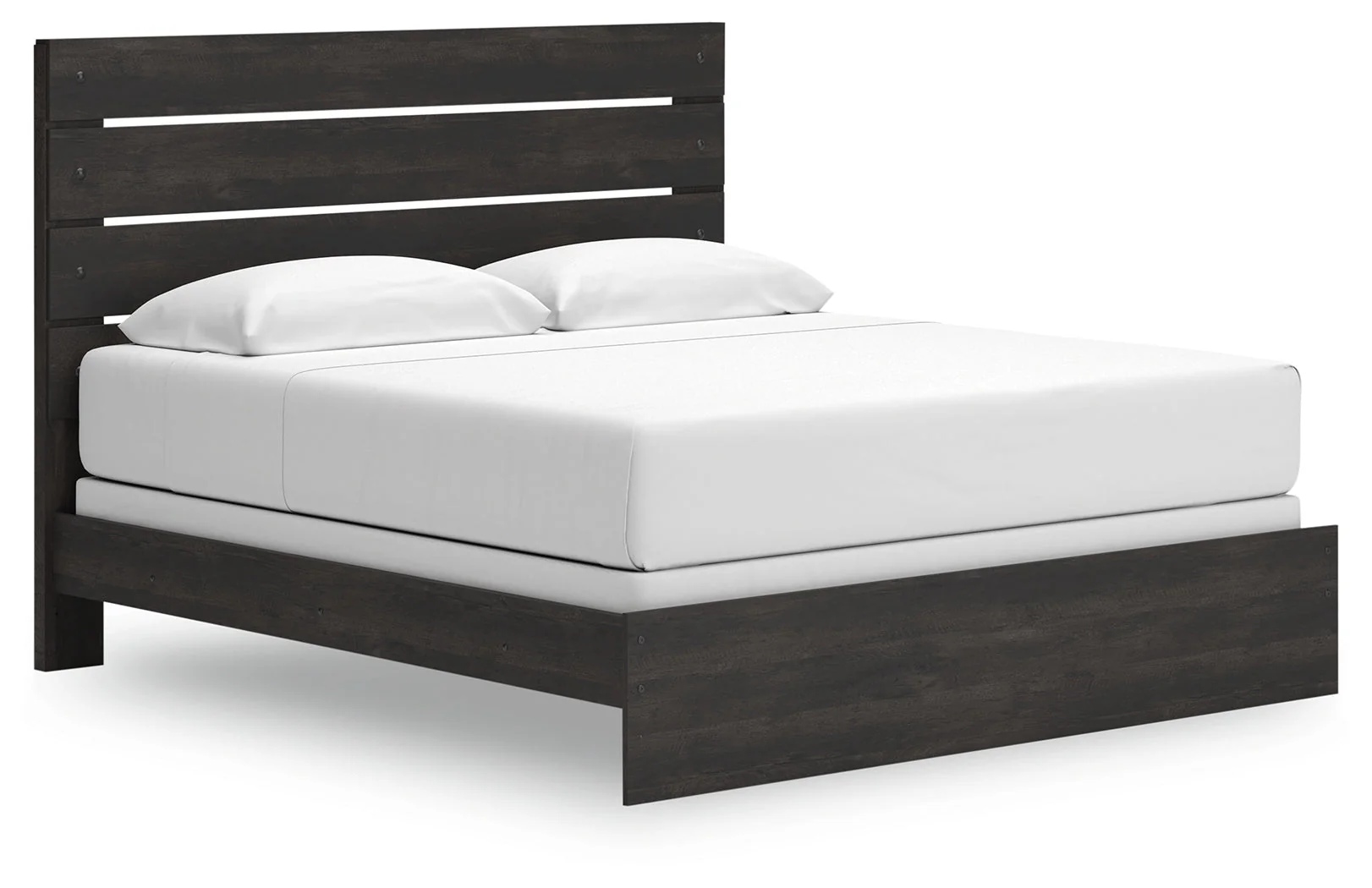 Hollivern Dark Gray King Panel Bed