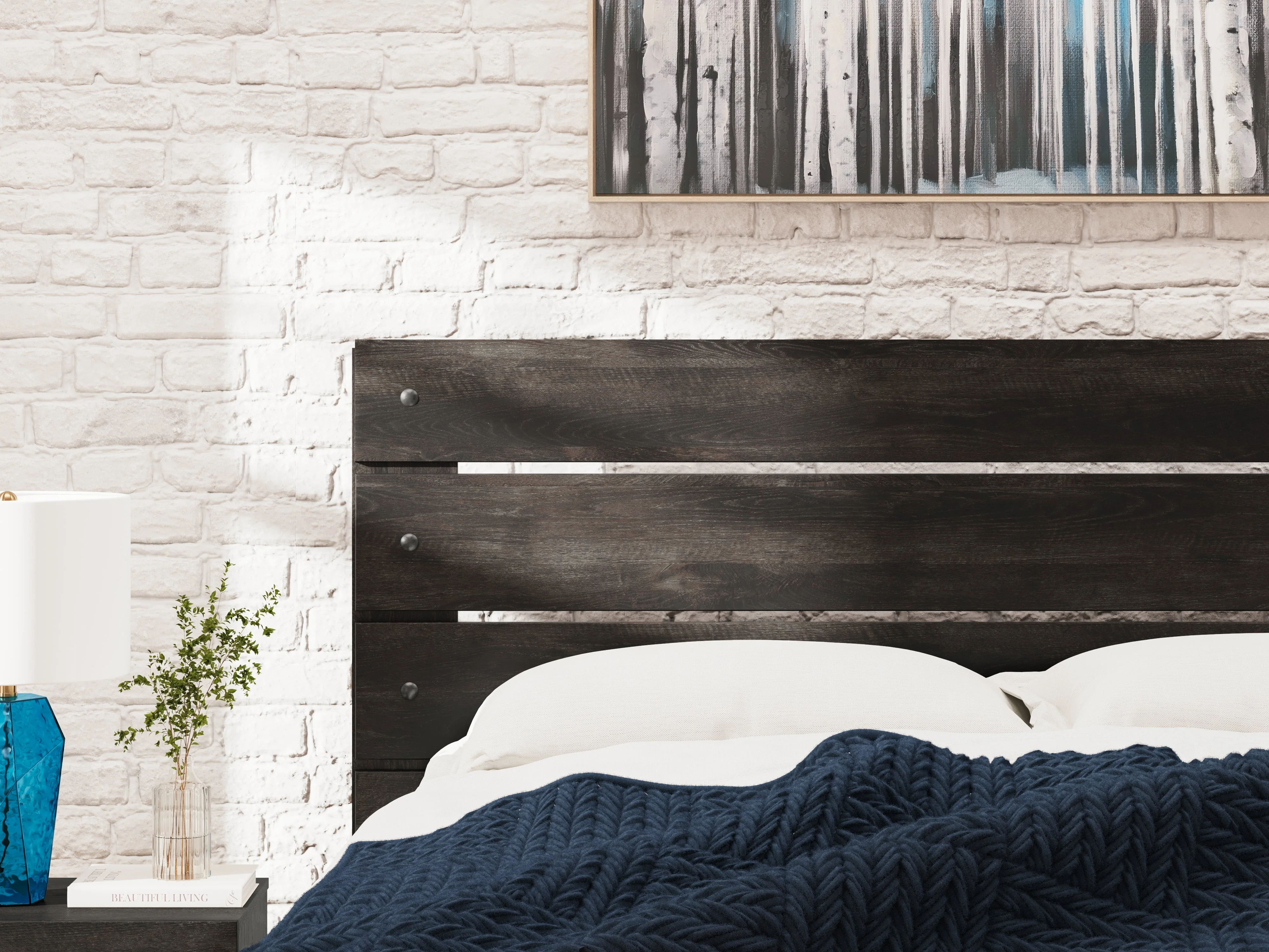 Hollivern Dark Gray King Panel Bed - Image 10