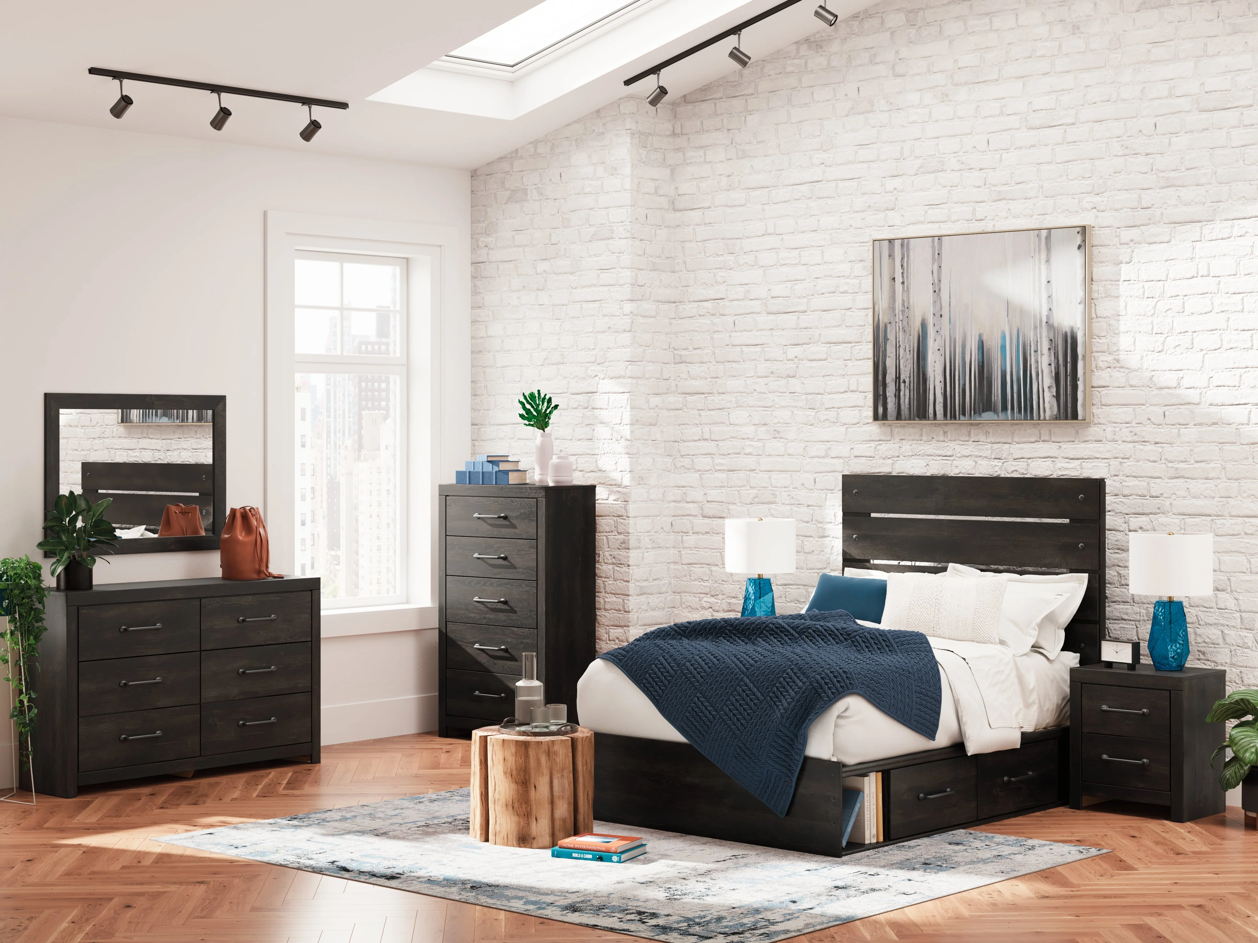 Hollivern Dark Gray Nightstand - Image 11