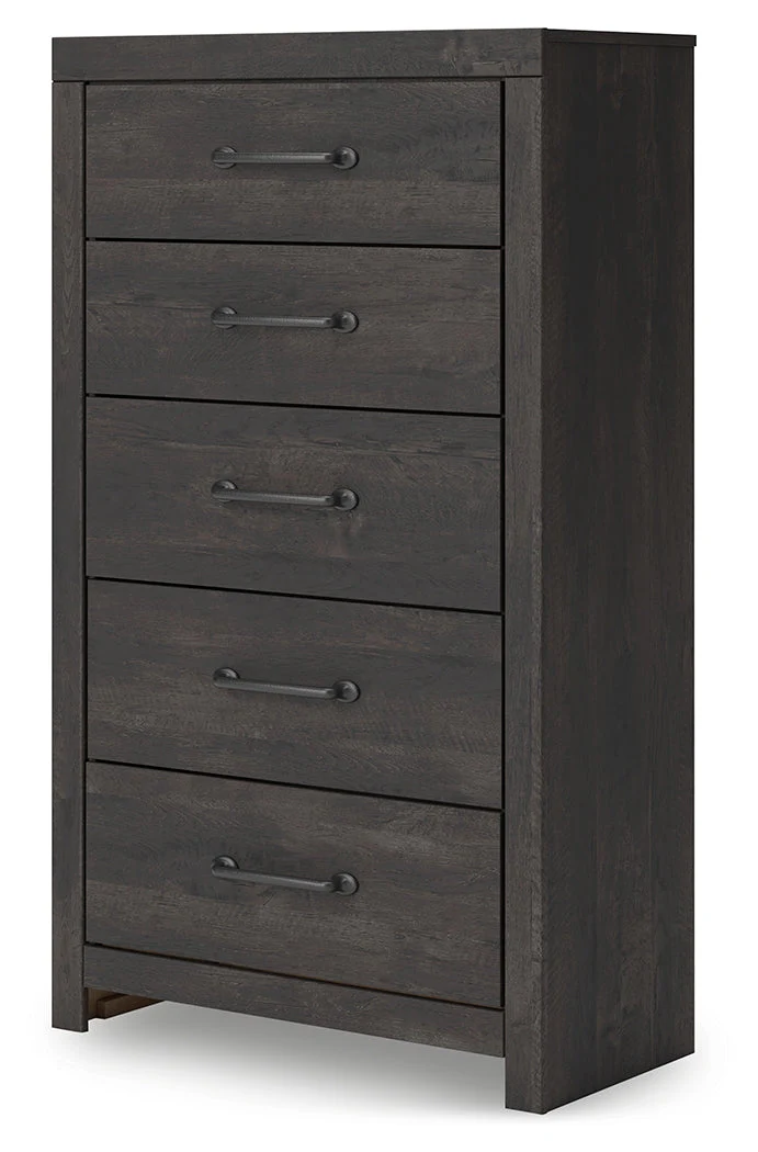 Hollivern Full Panel Bed with Storage with Mirrored Dresser, Chest and Nightstand in Dark Gray - Image 15