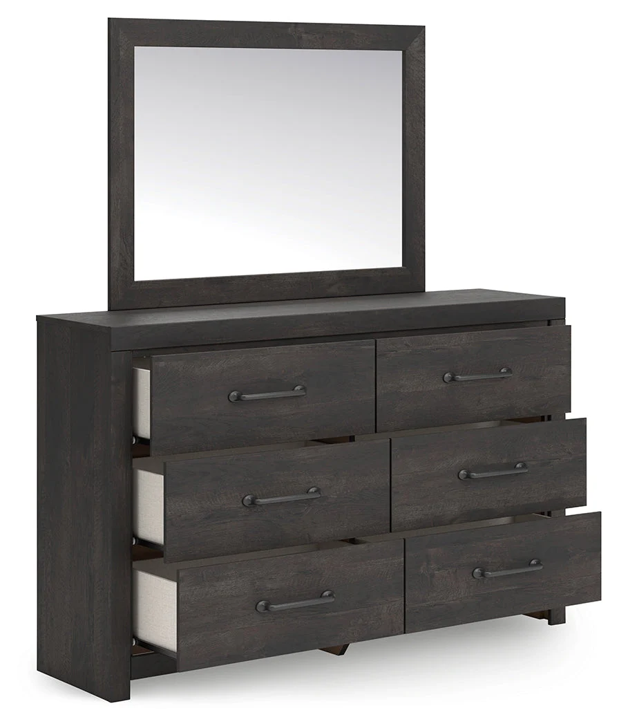Hollivern Queen Panel Bed, Dresser, Mirror and Nightstand - Image 4