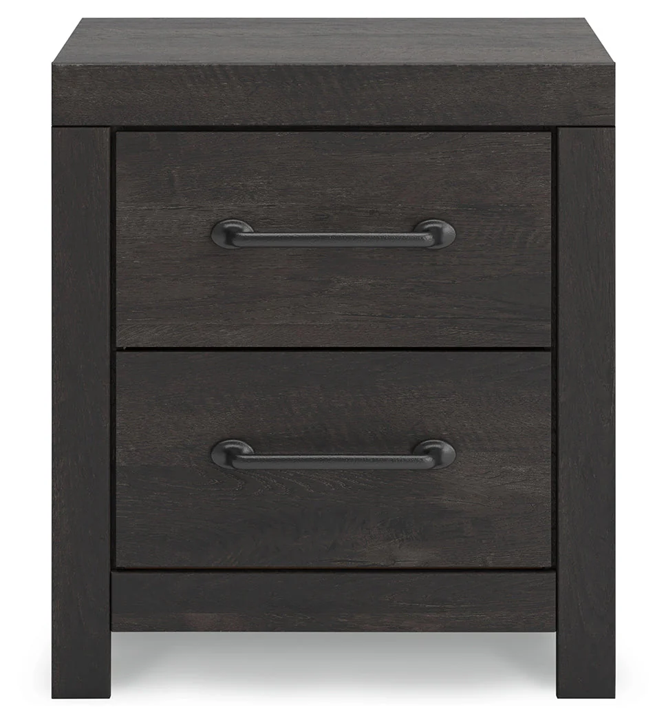 Hollivern Twin Panel Bed with Mirrored Dresser, Chest and 2 Nightstands in Dark Gray - Image 26