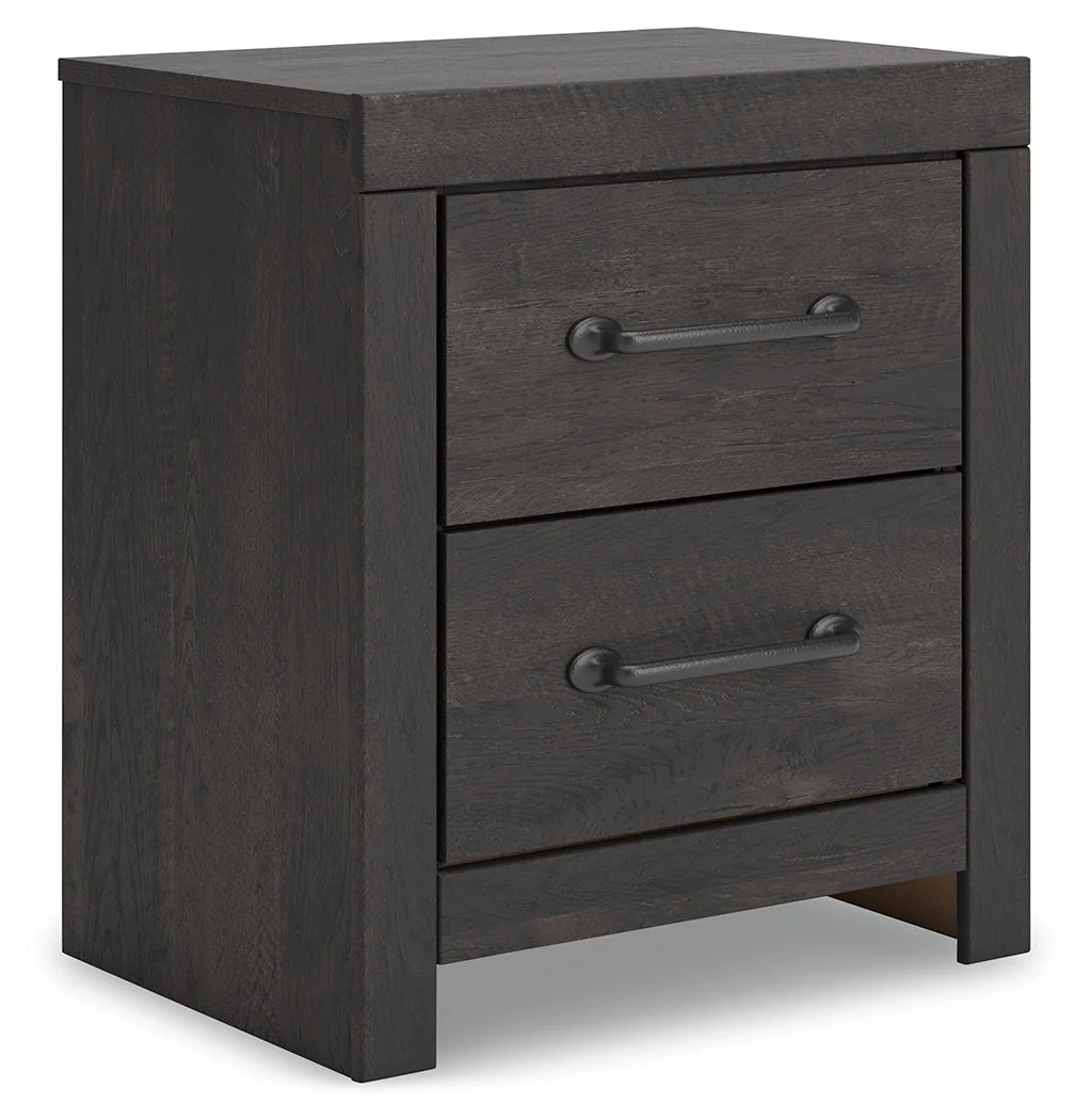Hollivern Twin Panel Bed with Mirrored Dresser, Chest and 2 Nightstands in Dark Gray - Image 27