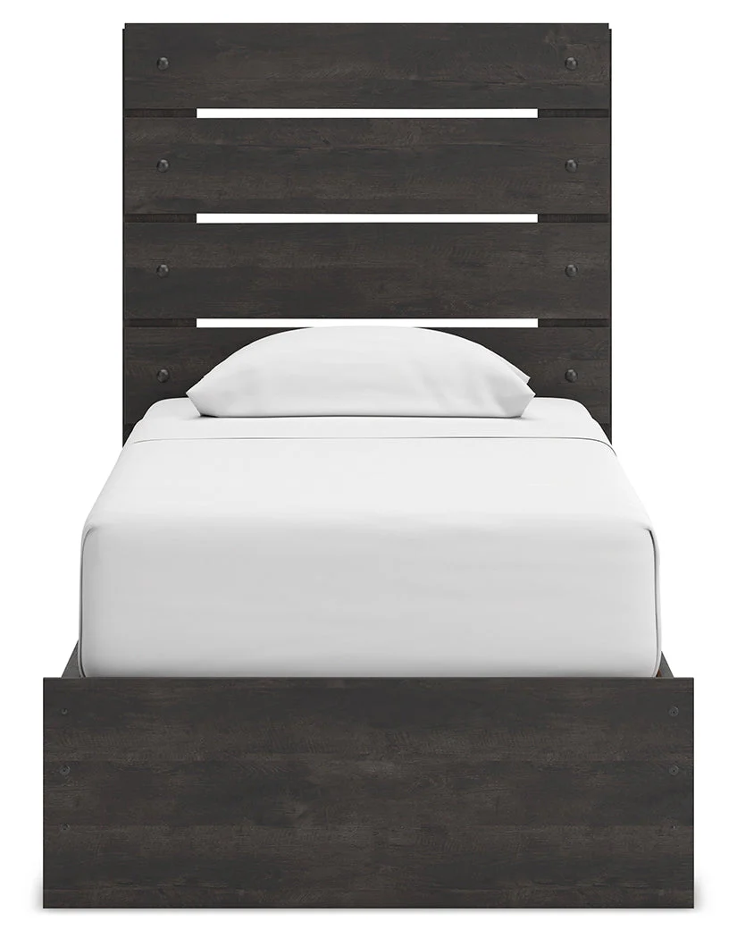 Hollivern Twin Panel Storage Bed with Mirrored Dresser, Chest and 2 Nightstands in Dark Gray - Image 18