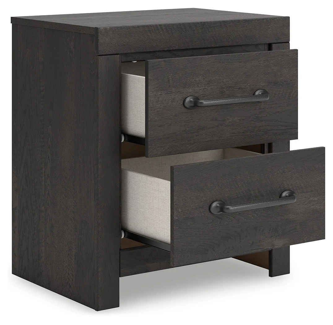 Hollivern Twin Panel Storage Bed with Mirrored Dresser, Chest and 2 Nightstands in Dark Gray - Image 29