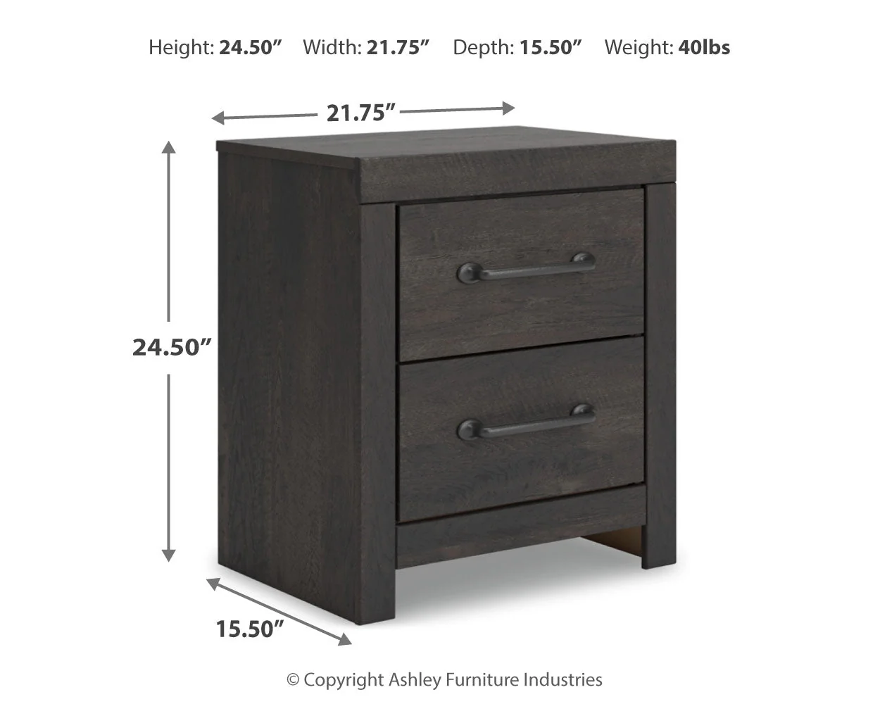 Hollivern Twin Panel Storage Bed with Mirrored Dresser, Chest and 2 Nightstands in Dark Gray - Image 35
