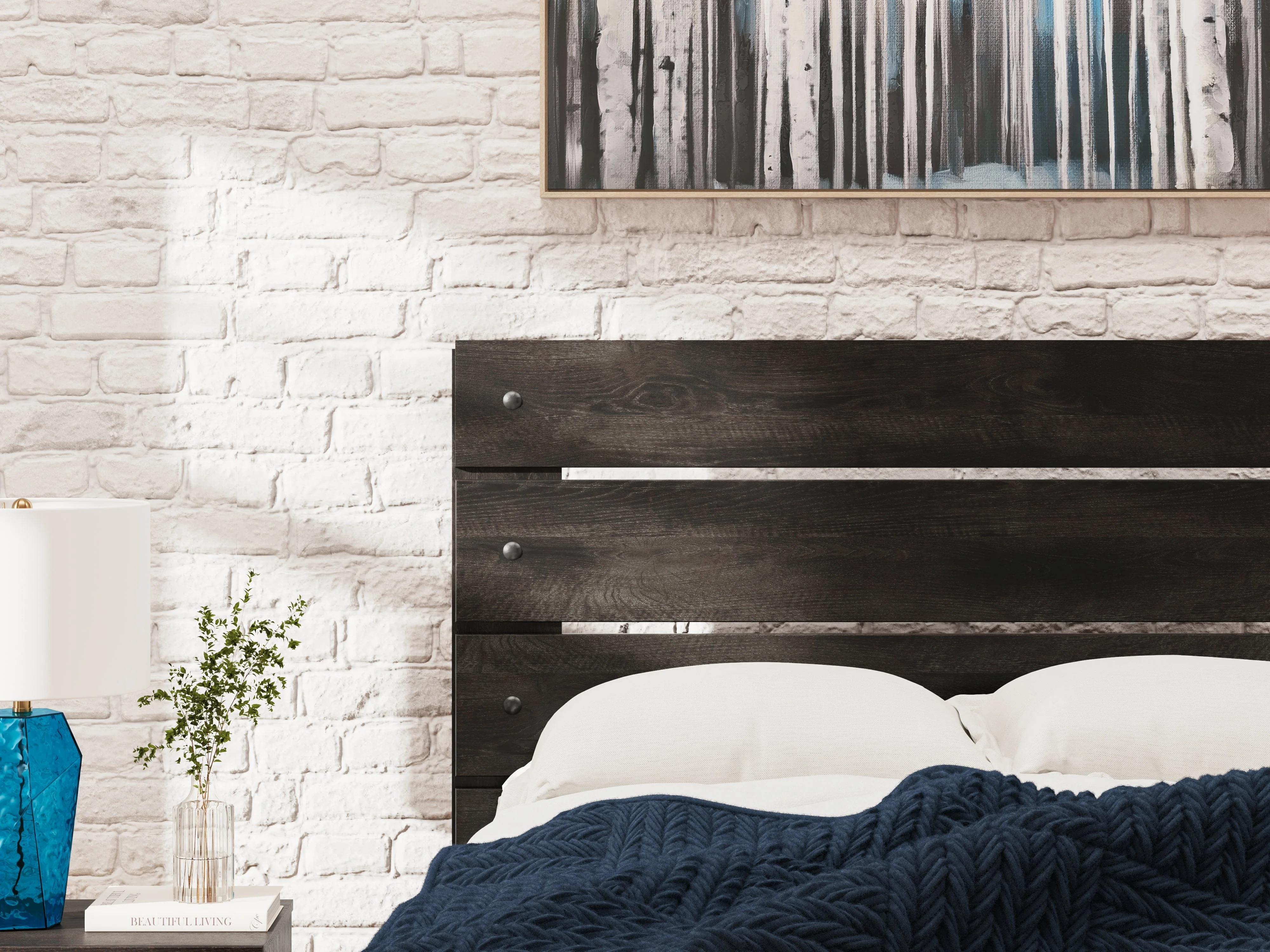 Hollivern Twin Panel Storage Bed with Mirrored Dresser, Chest and 2 Nightstands in Dark Gray - Image 41