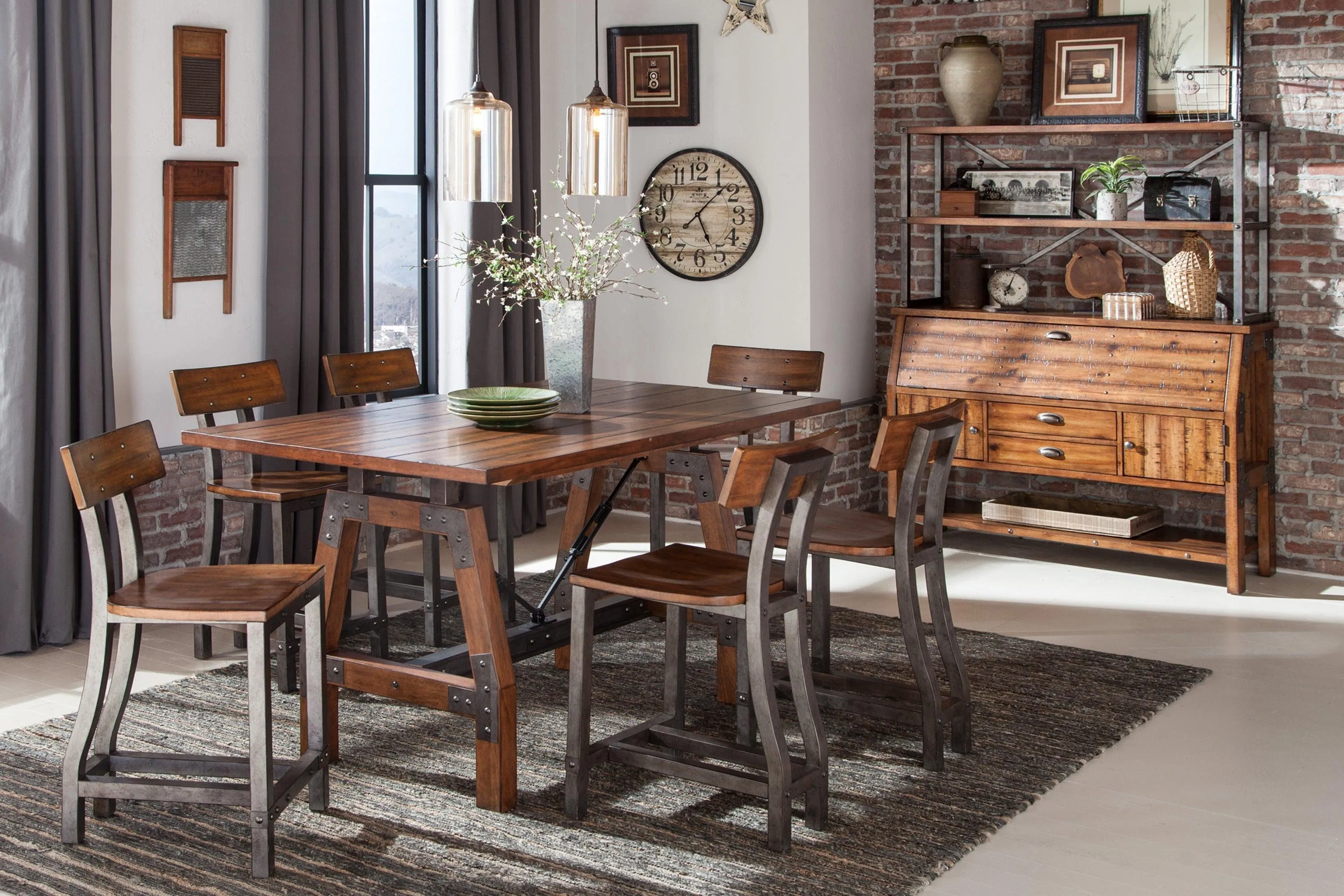 Holverson Rustic Brown Counter Chair, Set of 2 - Image 2