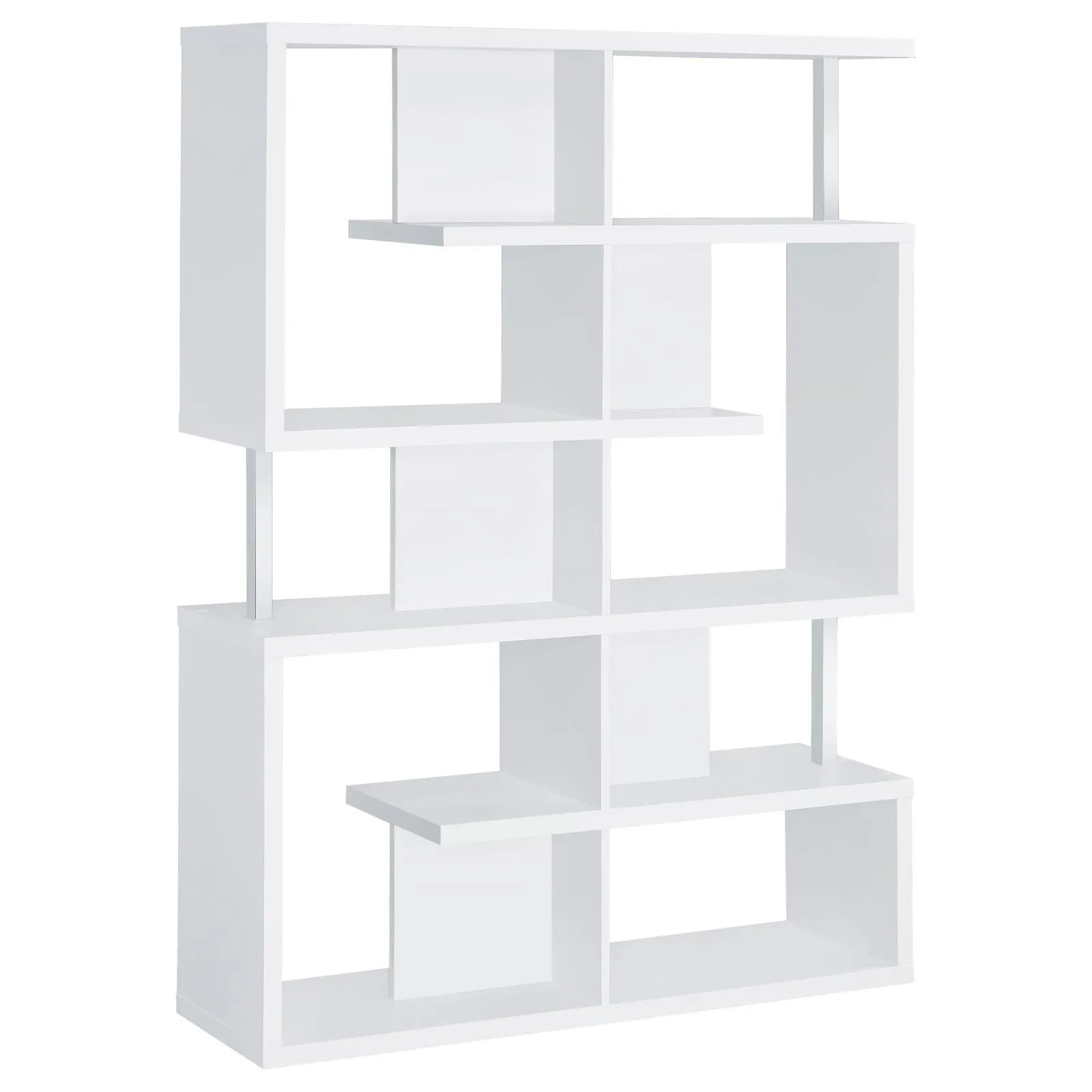 Hoover White/Chrome 5-Tier Bookcase - Image 6