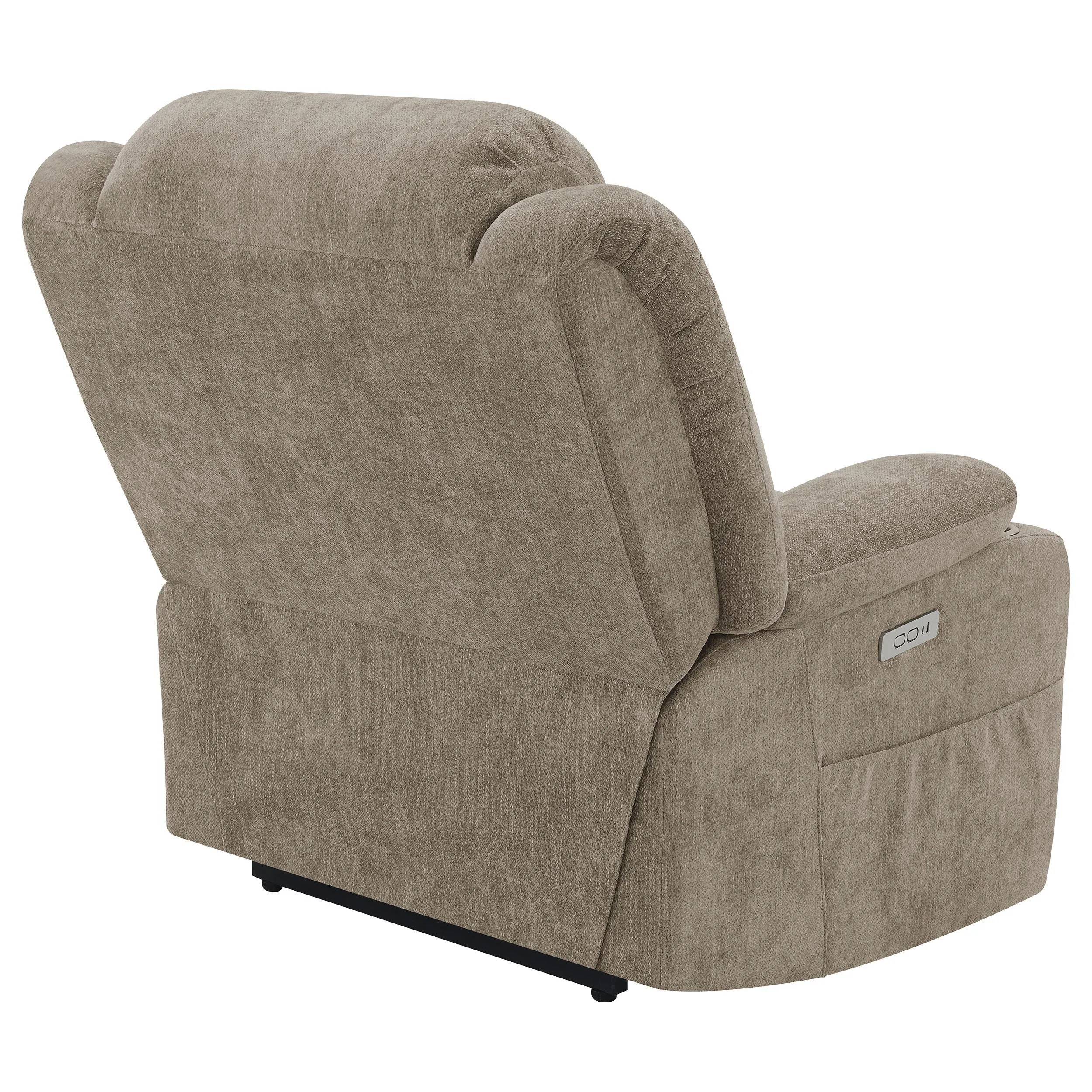 Houston Camel Upholstered Power Lift Recliner Chair - Image 10