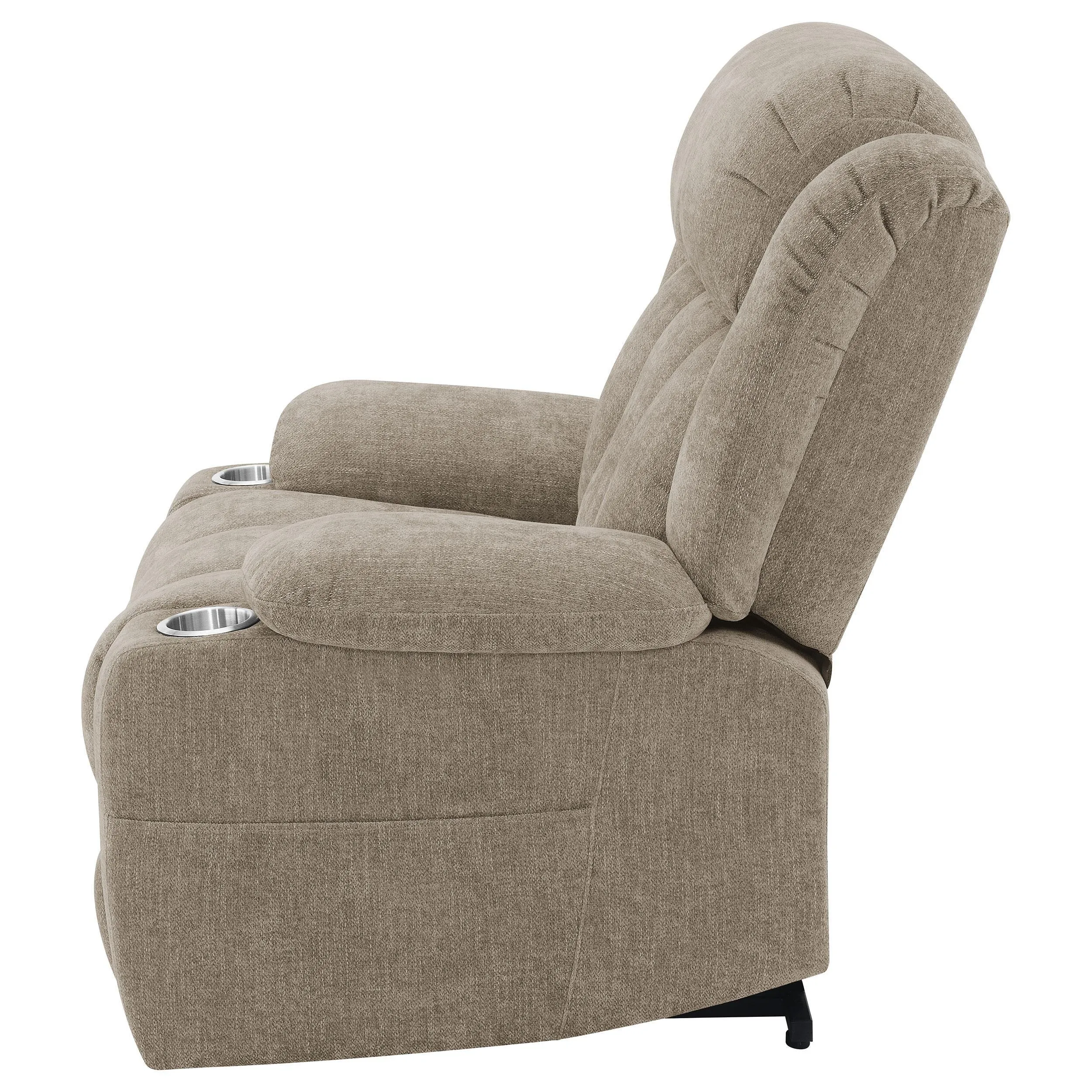 Houston Camel Upholstered Power Lift Recliner Chair - Image 8