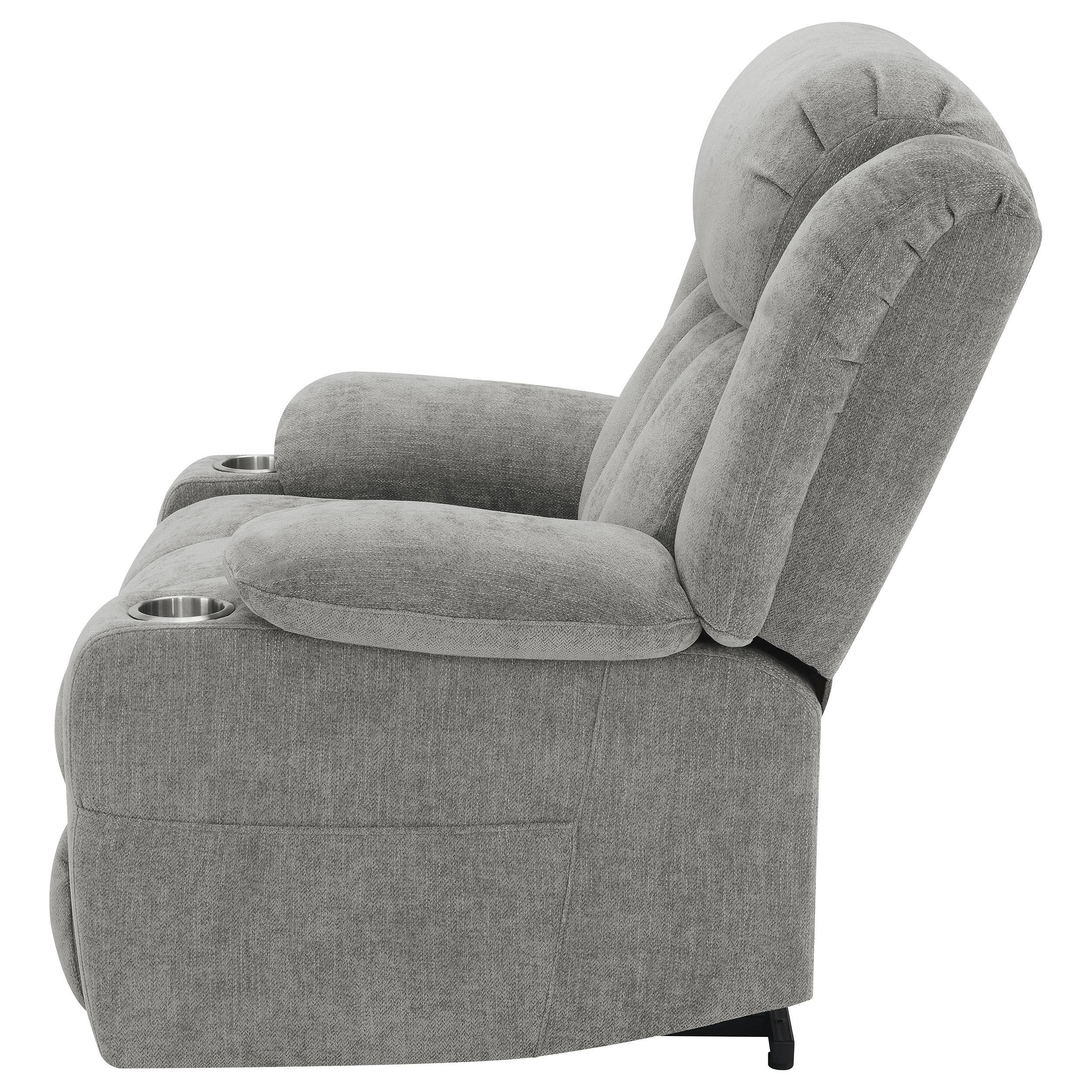 Houston Grey Upholstered Power Lift Recliner Chai - Image 8