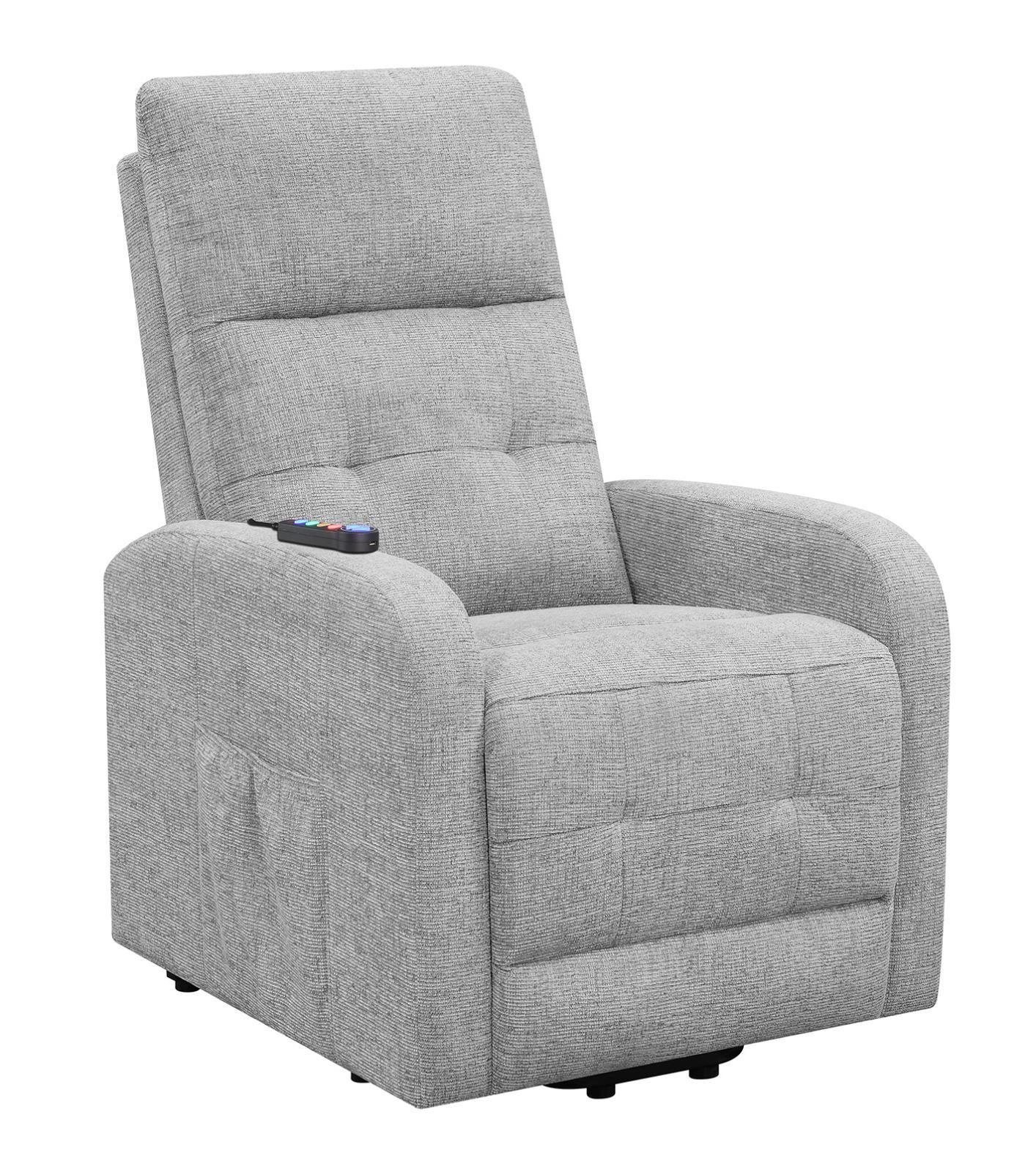 Howie Gray Tufted Upholstered Power Lift Recliner - Image 4