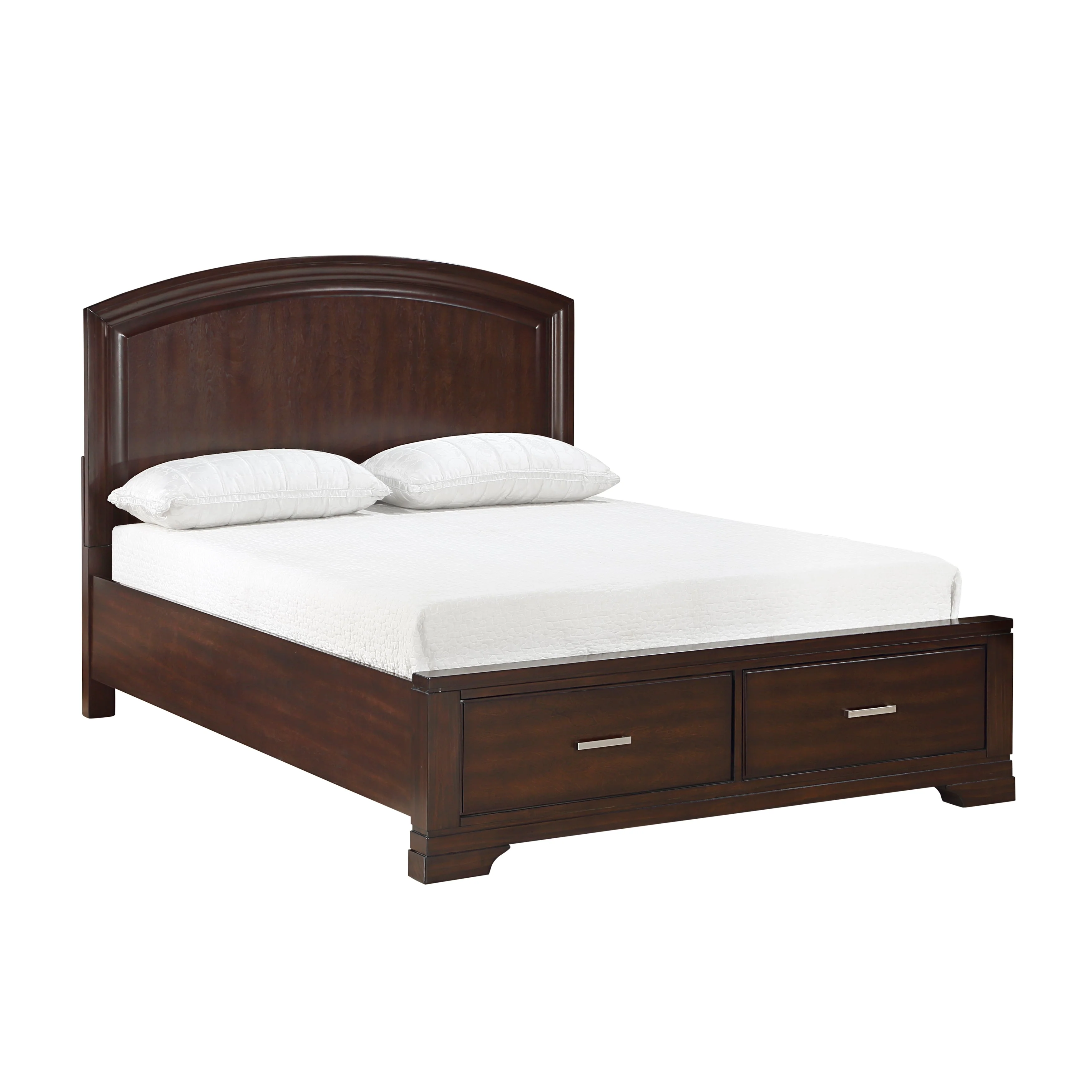 Hudson Cherry California King Platform Bed with Footboard Storage - Image 3