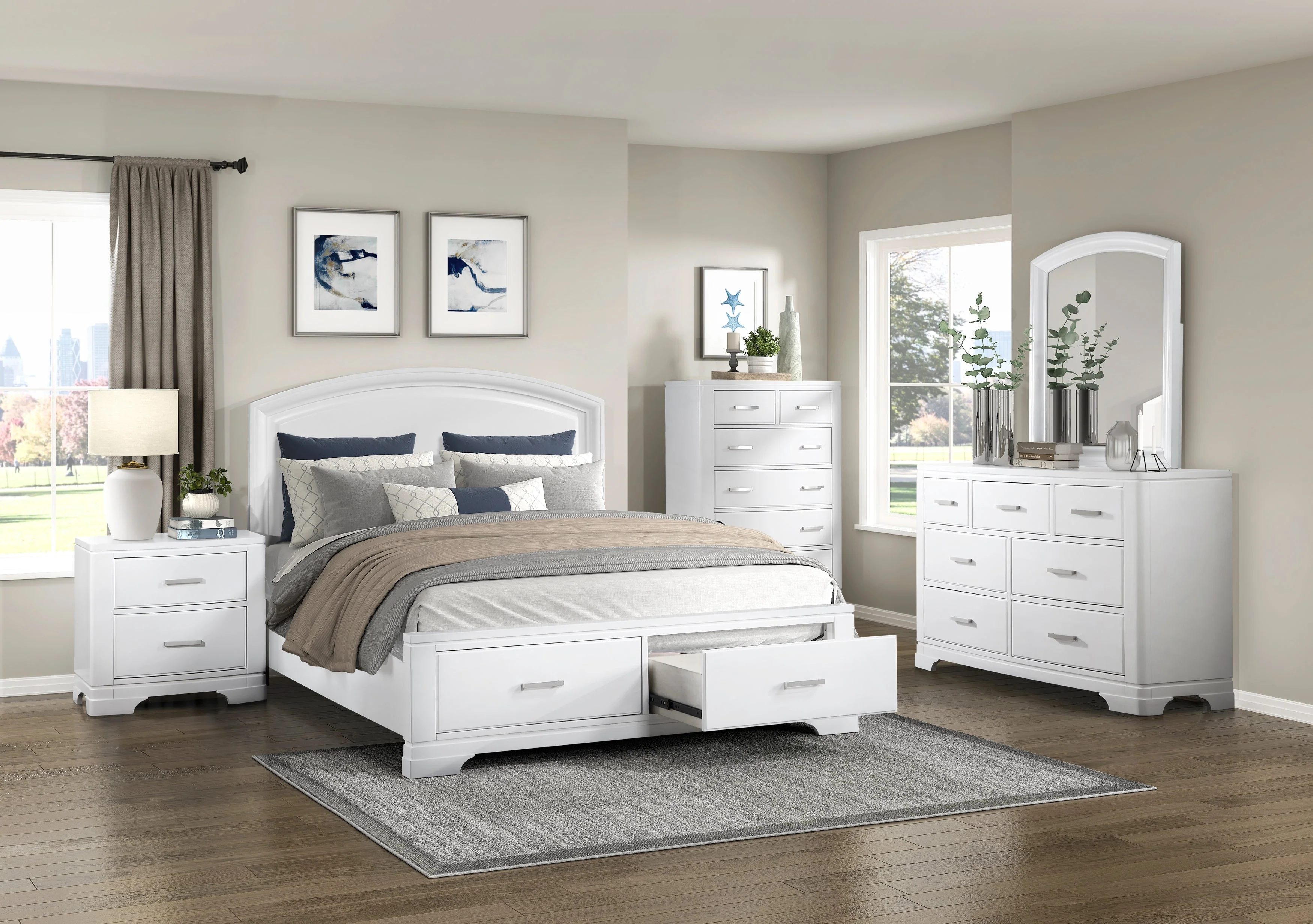Hudson White Dresser - Image 6