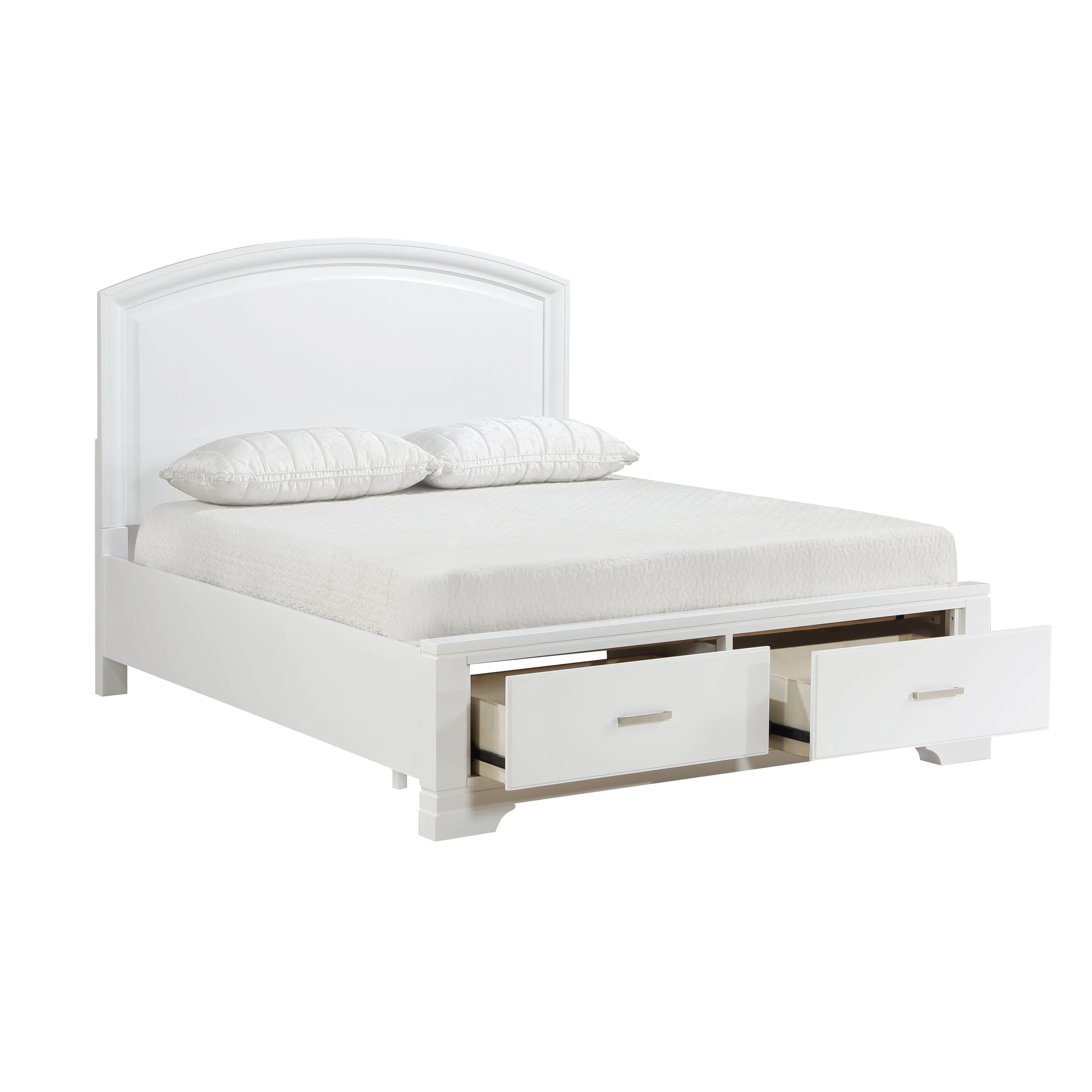 Hudson White Storage Platform Bedroom Set - Image 4