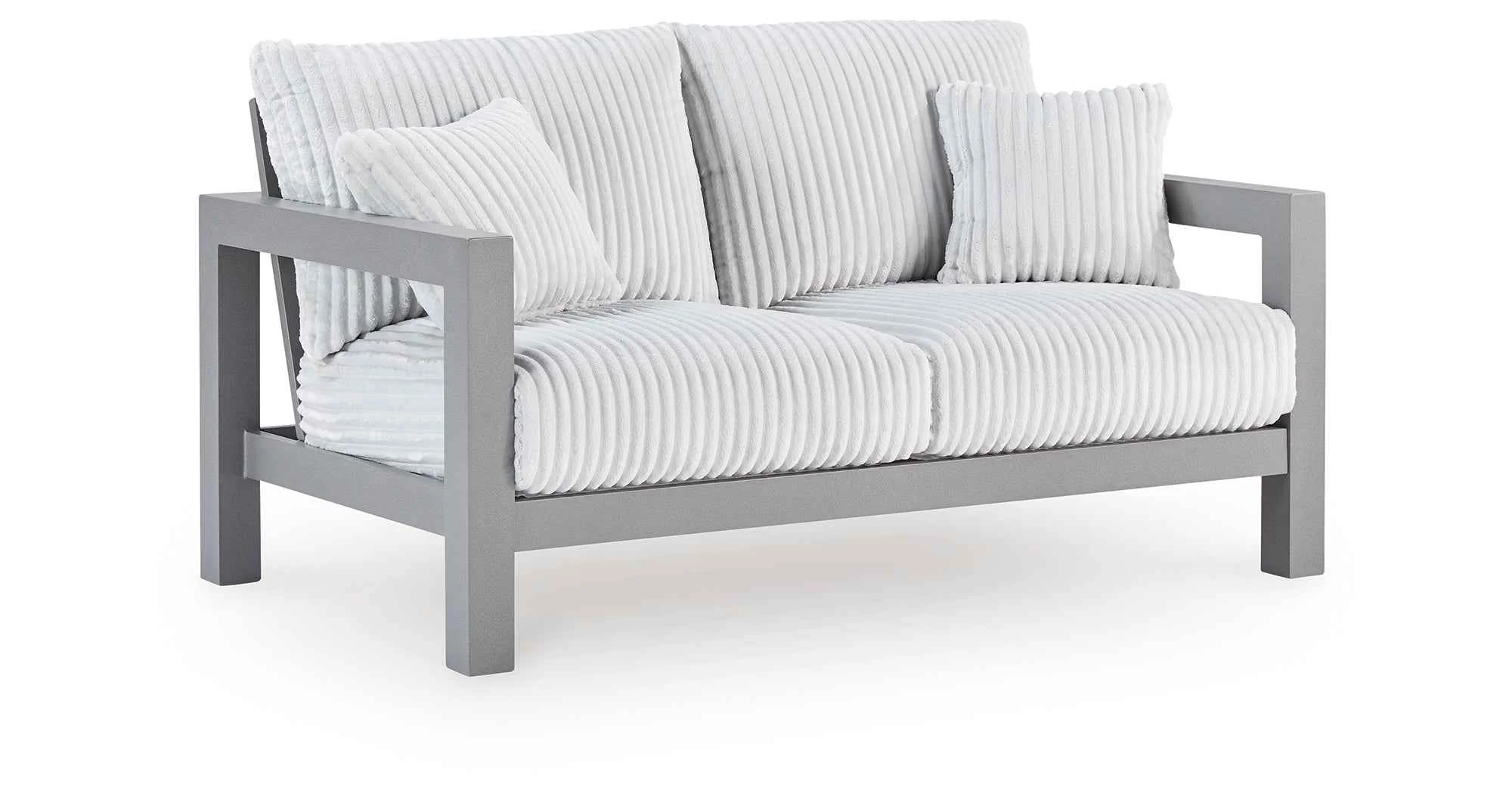 Hurley Park Gray Outdoor Sofa and Loveseat - Image 11