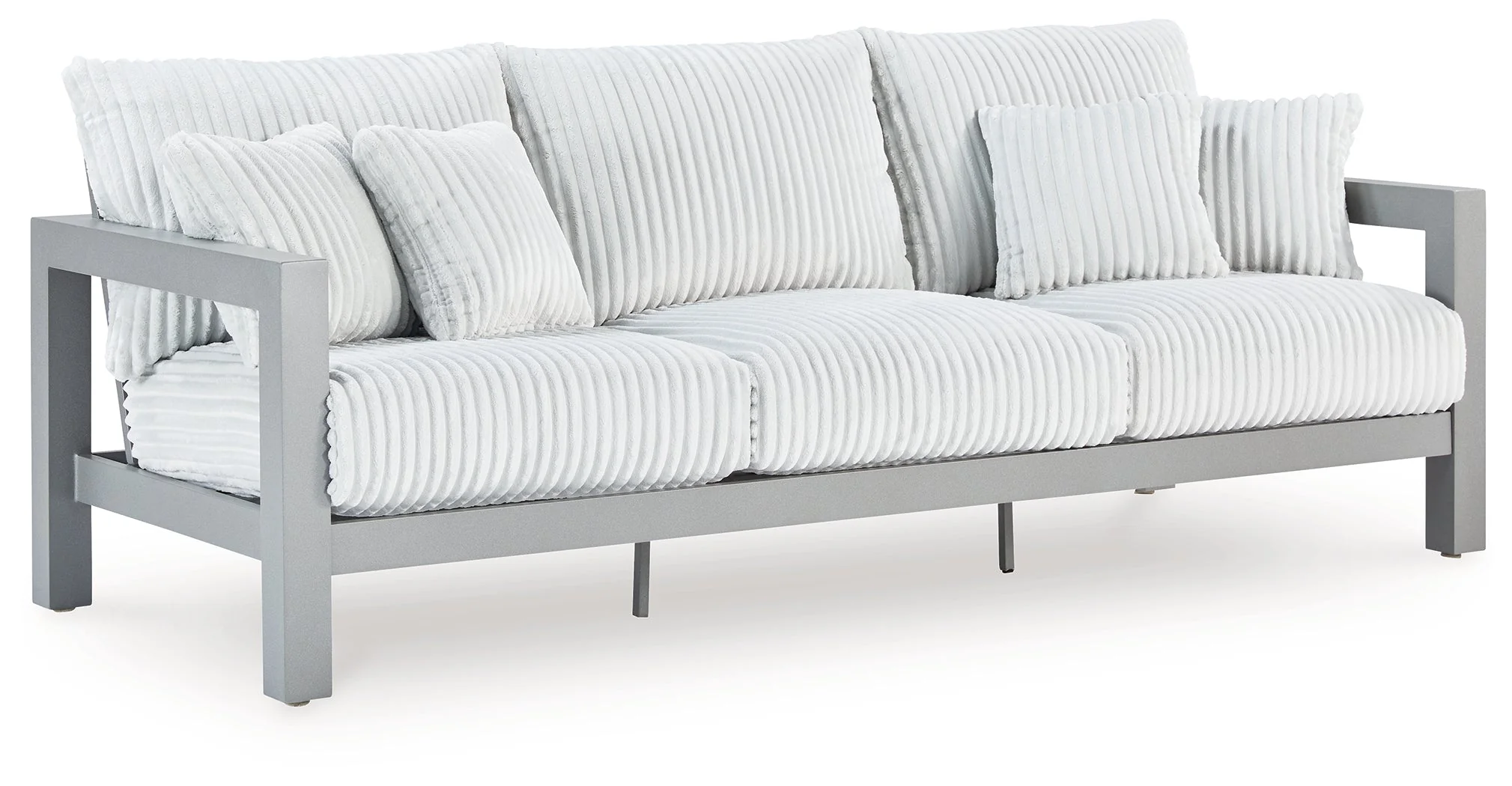 Hurley Park Gray Outdoor Sofa with Cushion - Image 2