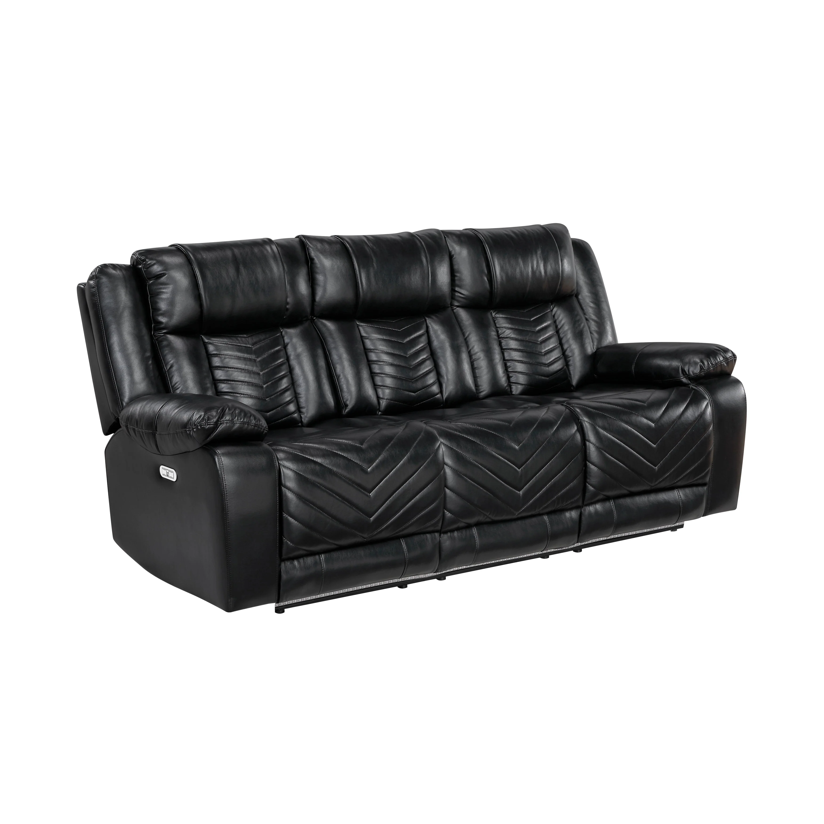 Huron Black Power Double Reclining Sofa - Image 2