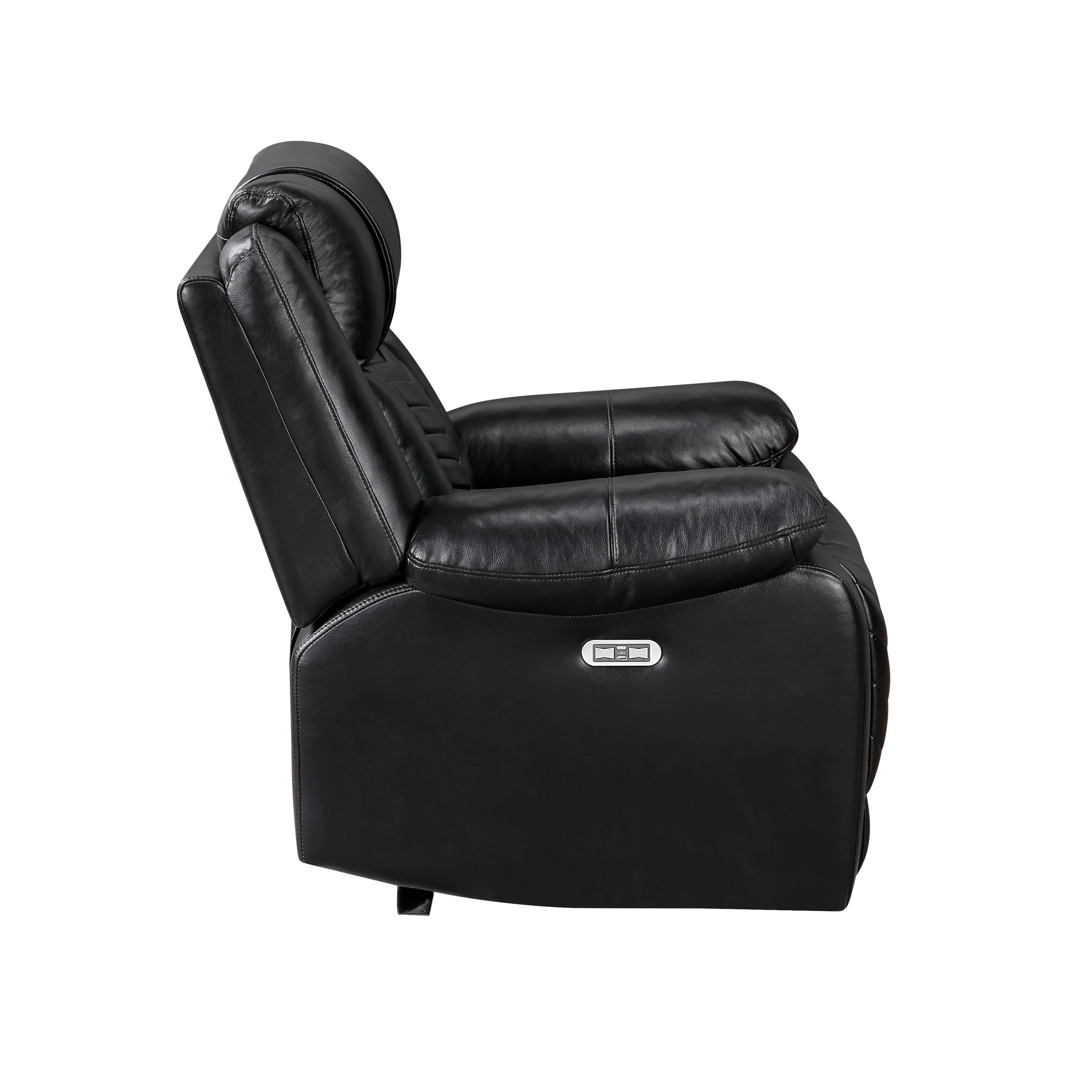 Huron Black Power Reclining Chair - Image 4