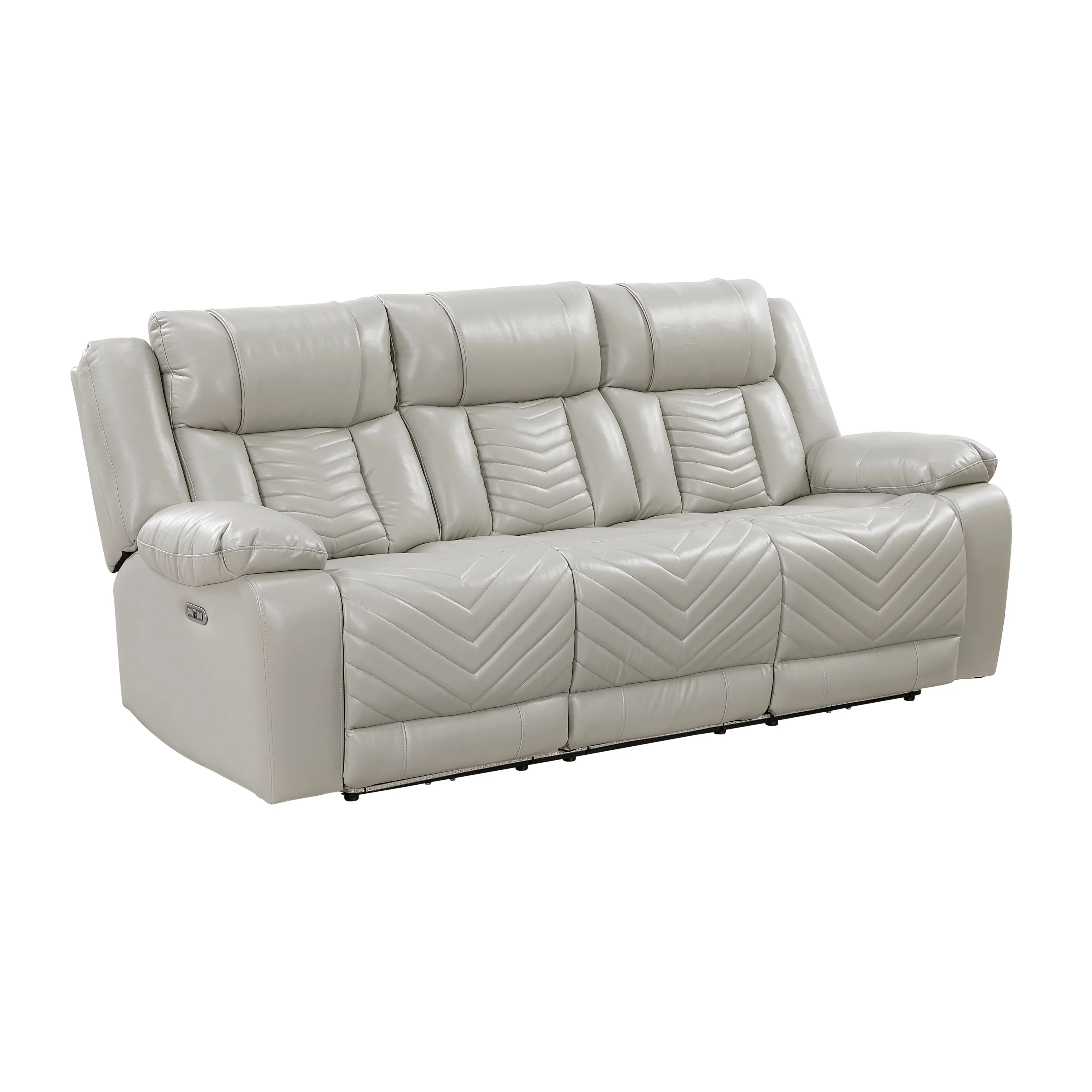 Huron Gray Power Double Reclining Living Room Set - Image 6