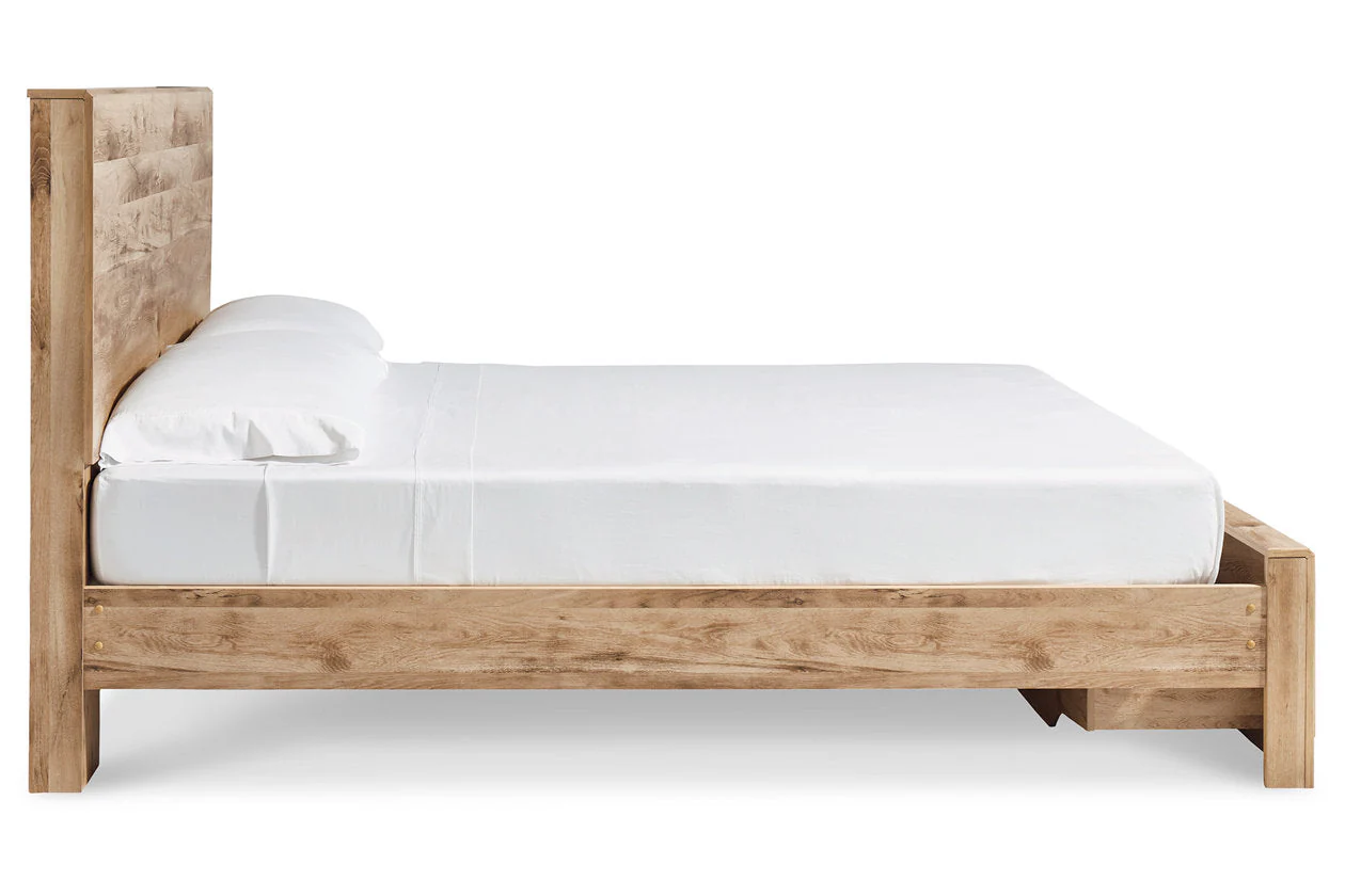 Hyanna Tan Brown King Storage Platform Bed - Image 5
