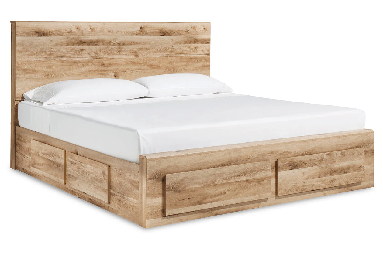 Hyanna Tan Brown Queen Storage Platform Bed with 6 Drawers - Image 2