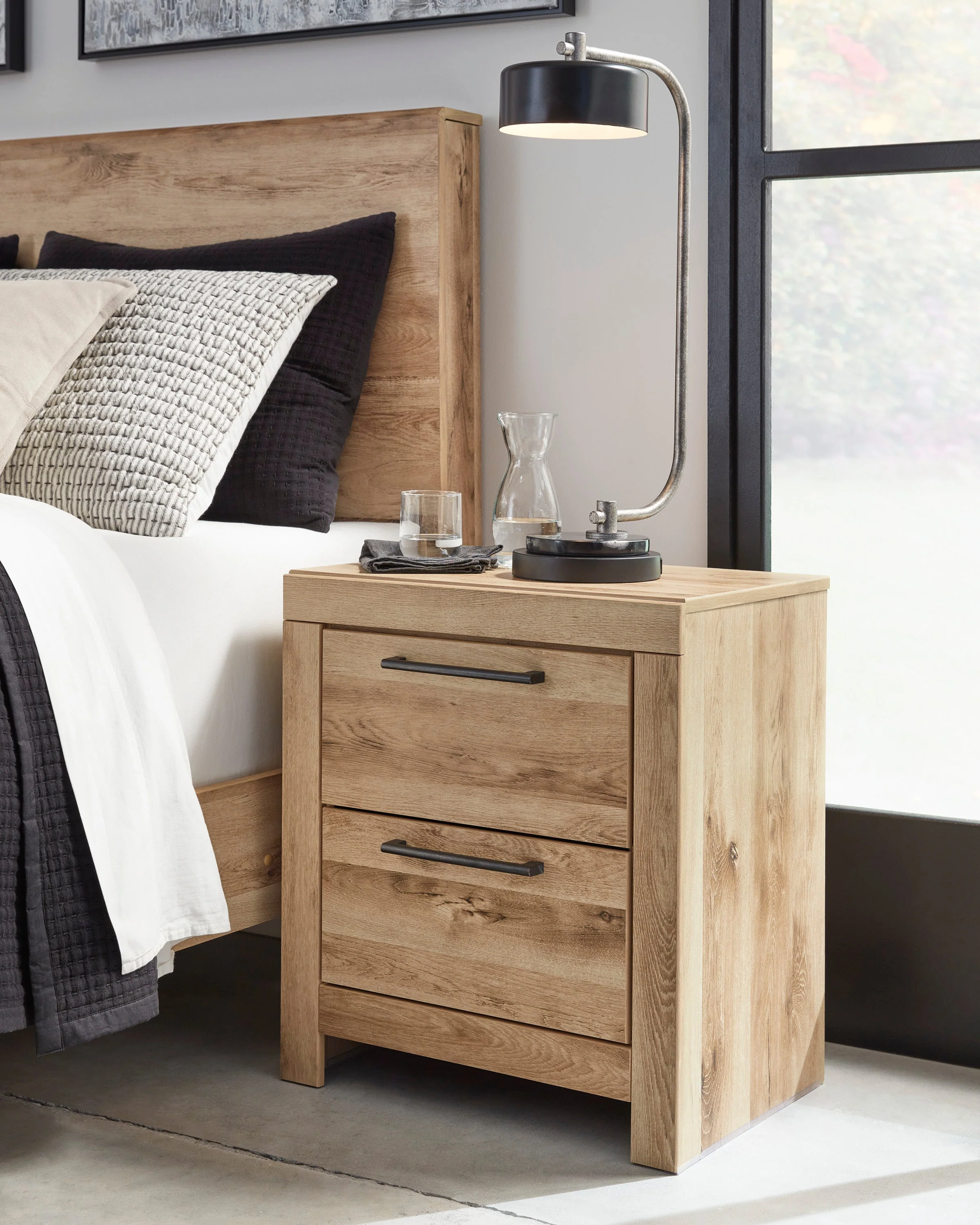 Hyanna Tan Brown Storage Platform Bedroom Set with 6 Drawers - Image 15