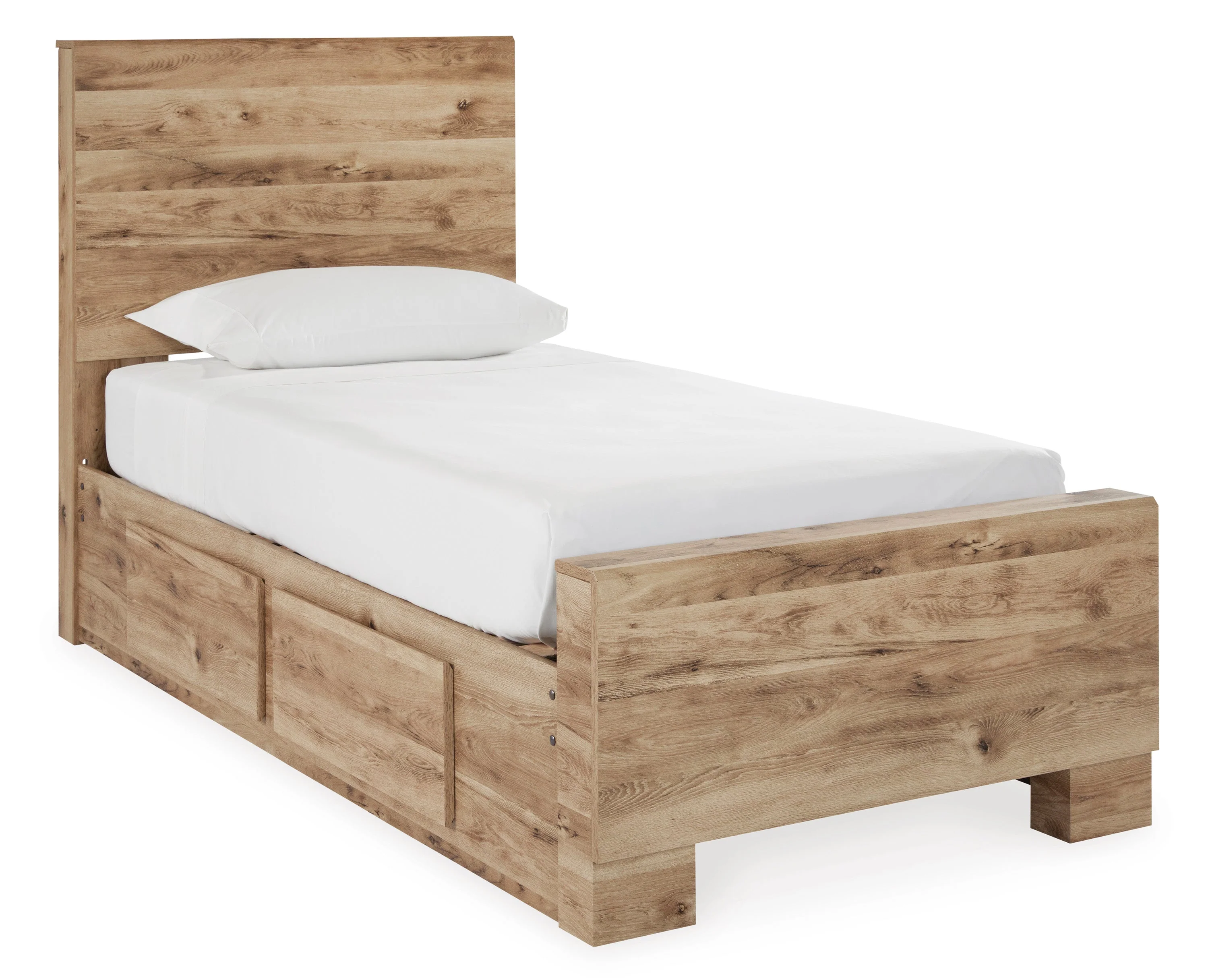Hyanna Tan Brown Youth Storage Platform Bedroom Set with 2 Drawers - Image 4