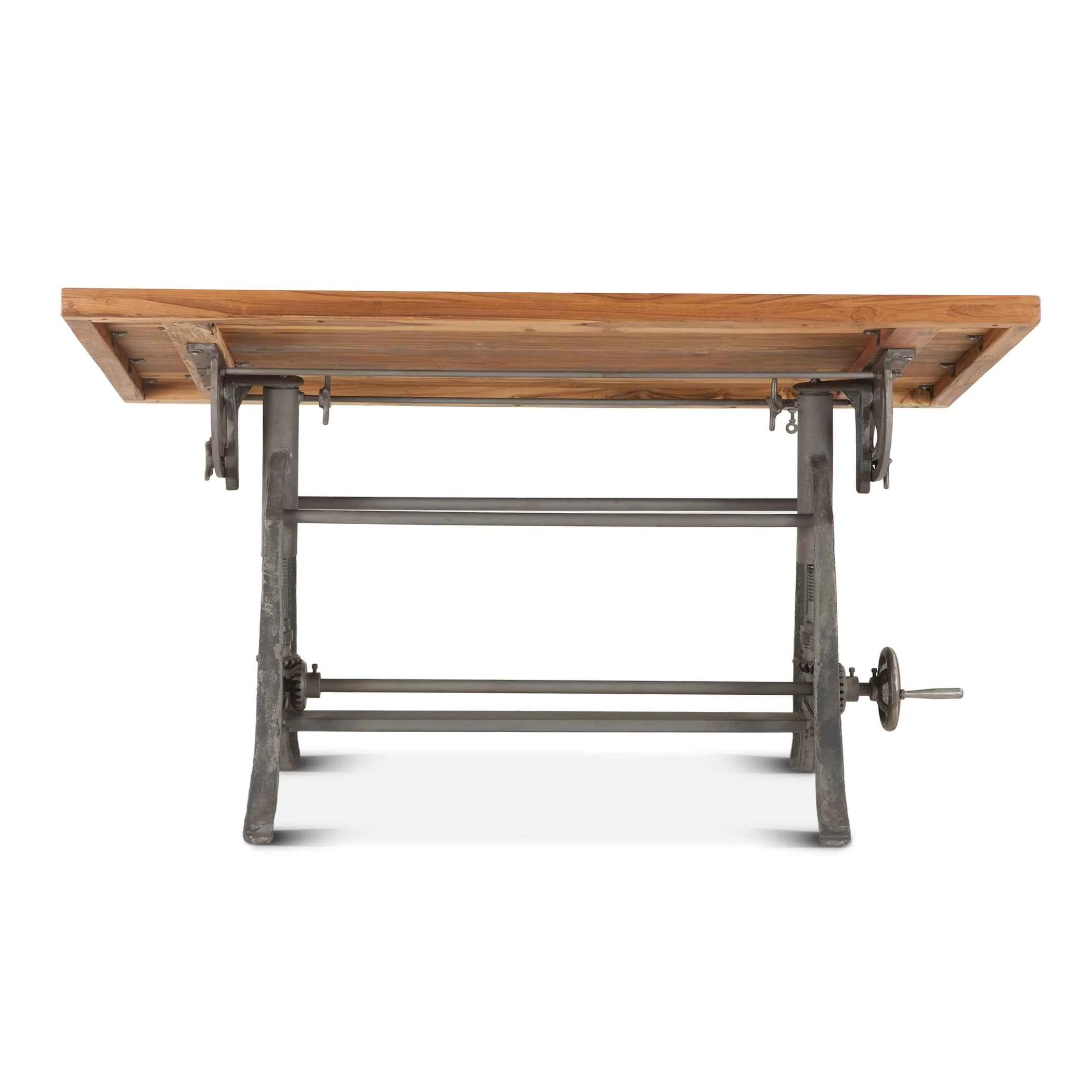 Industrial Loft 62" Adjustable Drafting Desk in Natural - Image 2