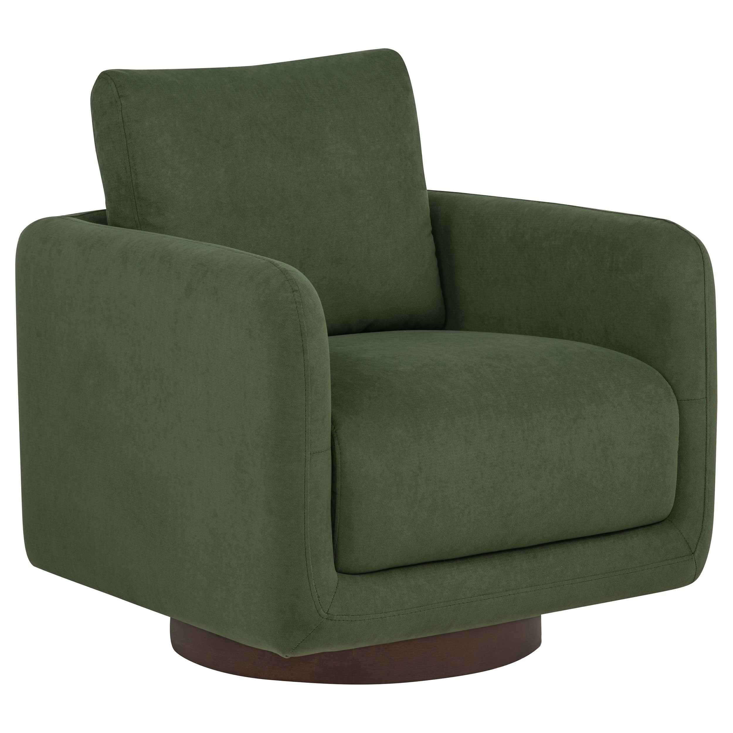 Iris Matcha Fabric Upholstered Swivel Accent Chair - Image 2