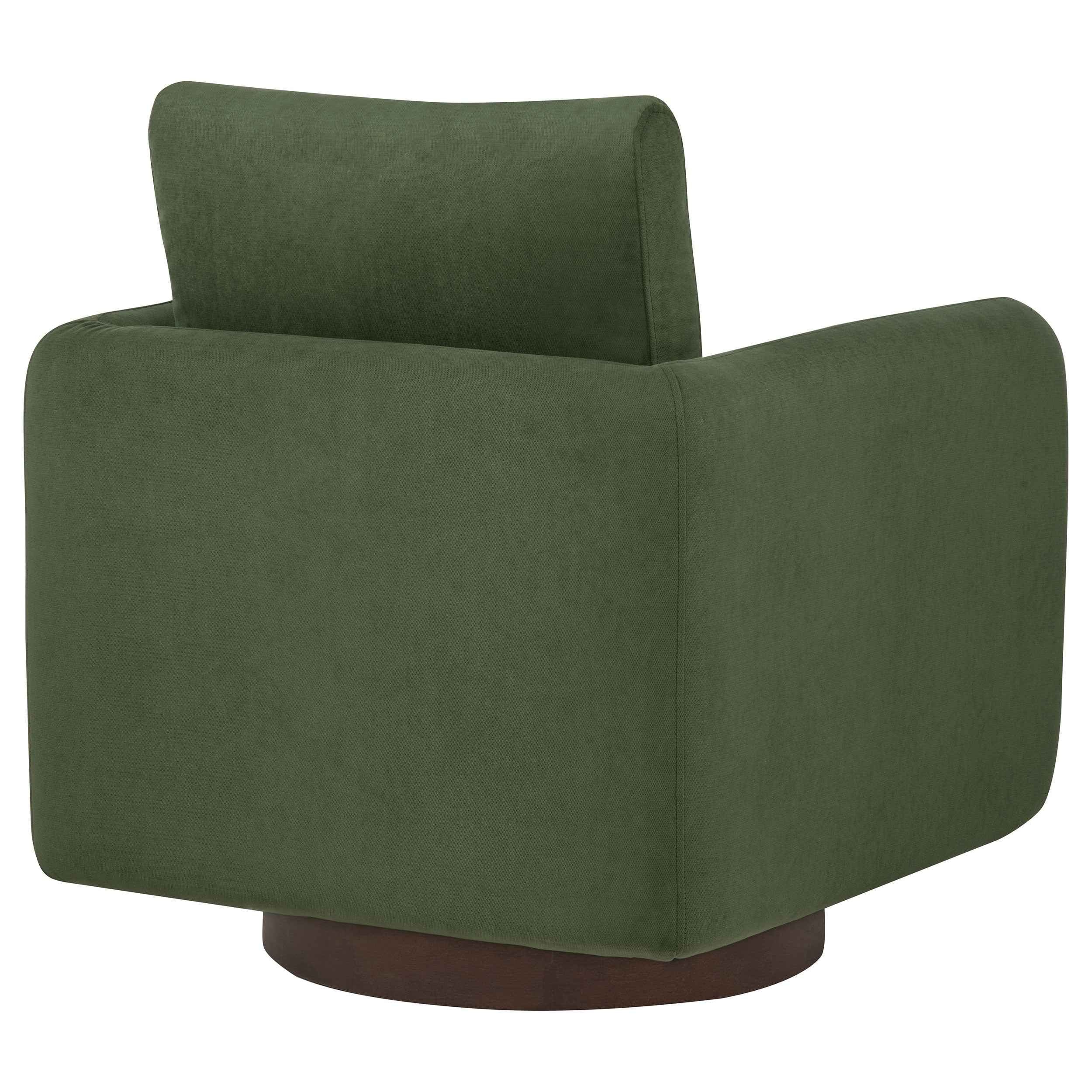 Iris Matcha Fabric Upholstered Swivel Accent Chair - Image 8