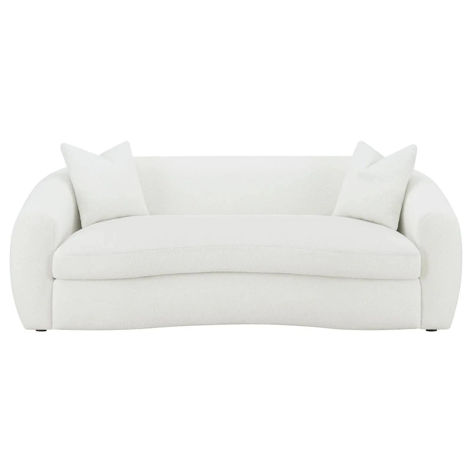 Isabella 2-piece Faux Sheepskin Upholstered Sofa Set Natural - Image 7