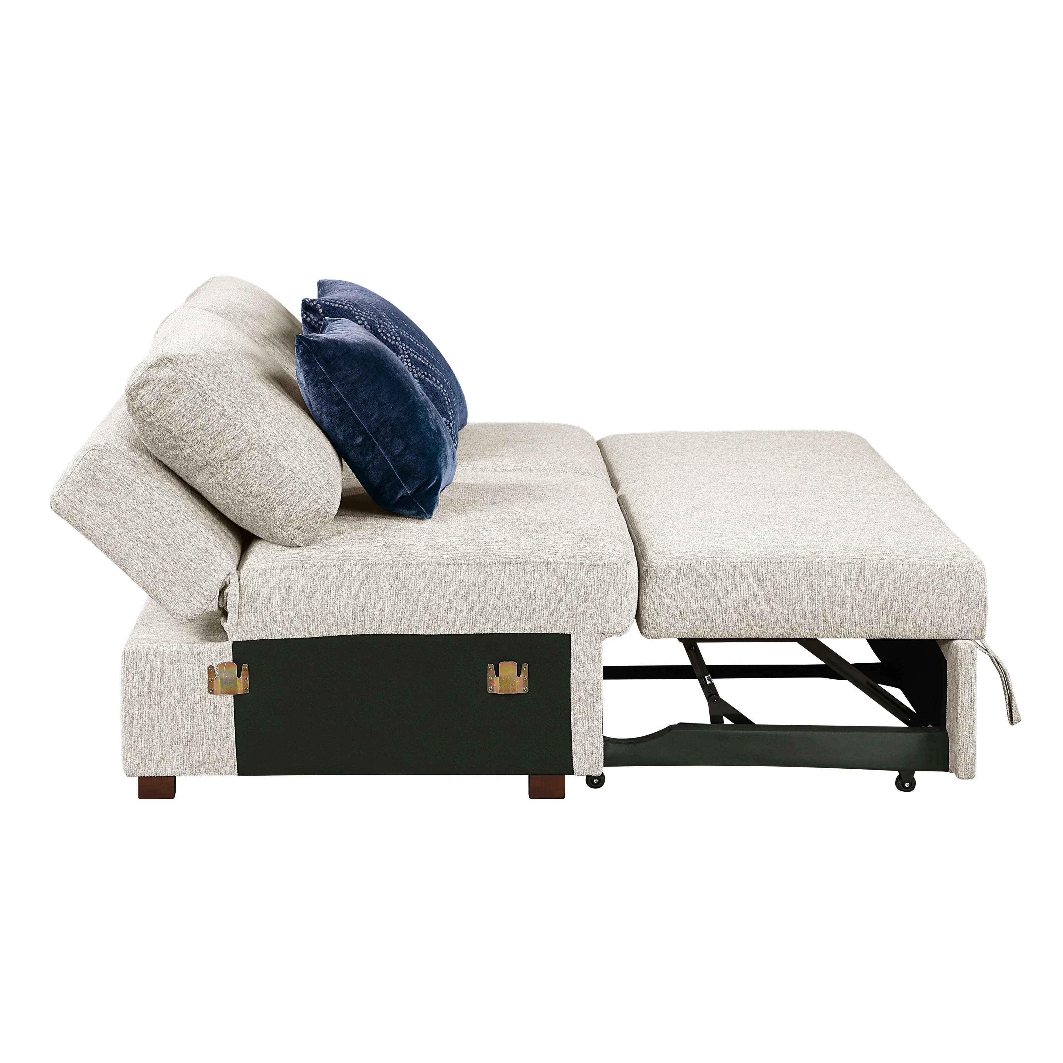 Isla Beige Loveseat with Pull-out Bed and Click Motion Back - Image 13
