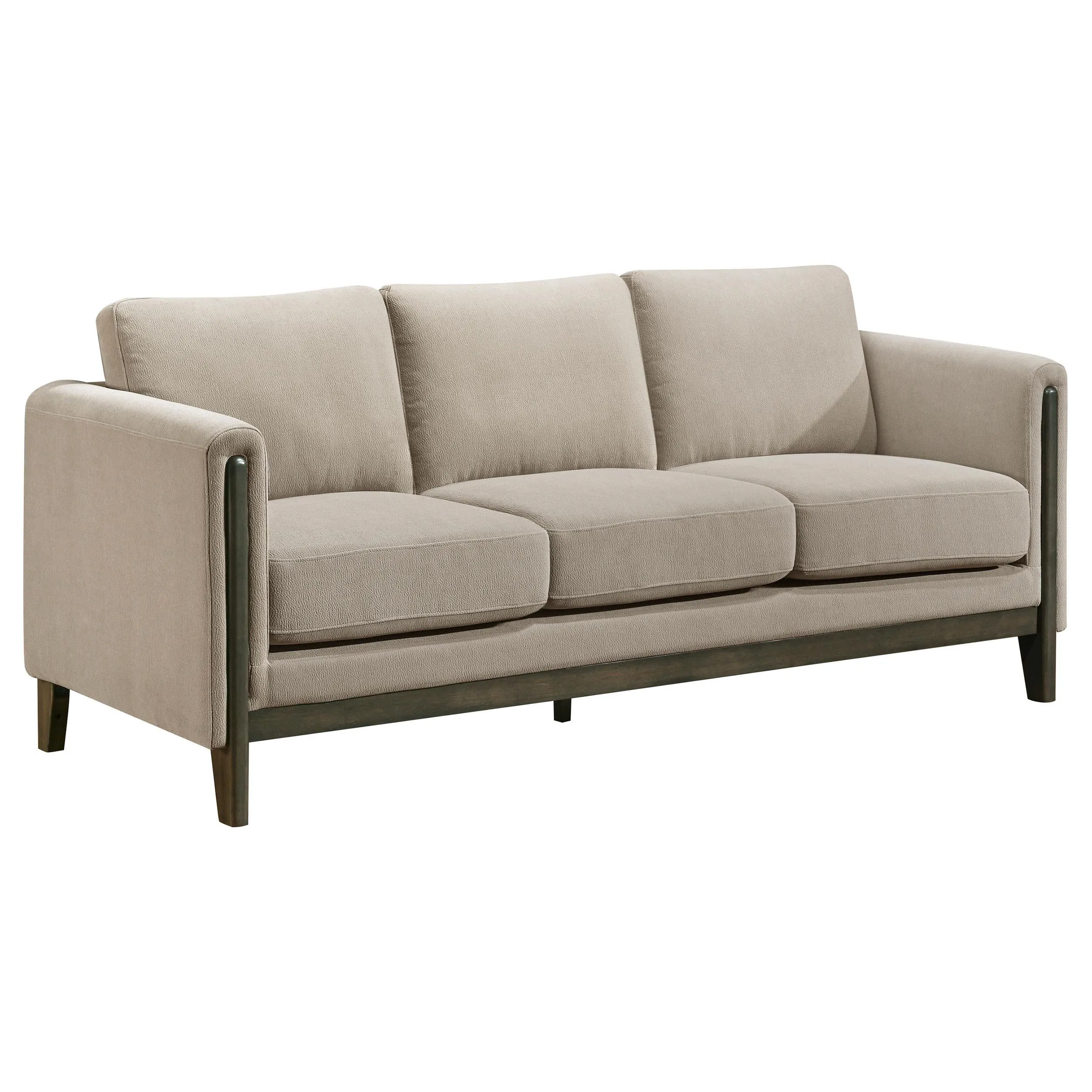 Islington 3-piece Upholstered Panel Arm Sofa Set Taupe - Image 2