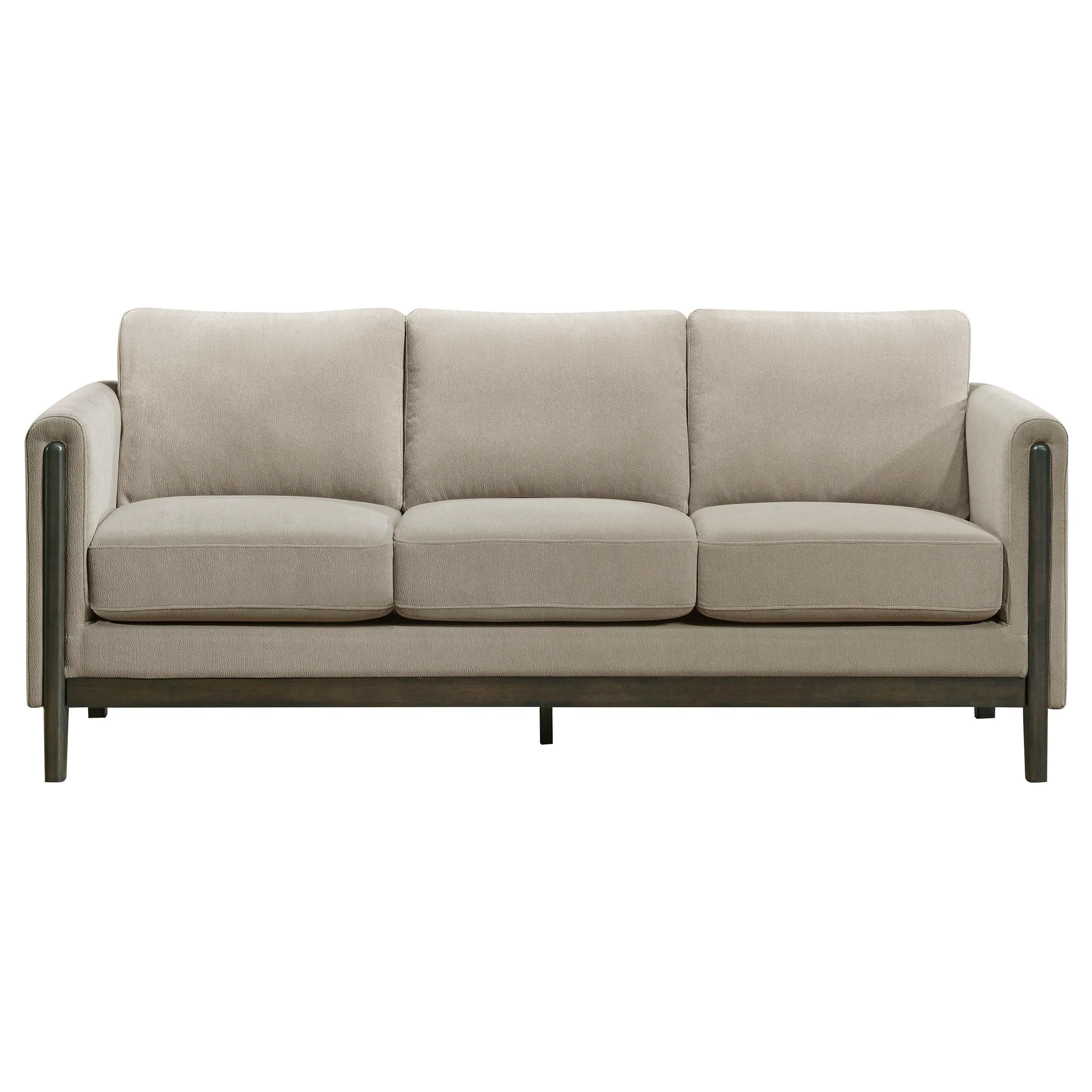 Islington 3-piece Upholstered Panel Arm Sofa Set Taupe - Image 3