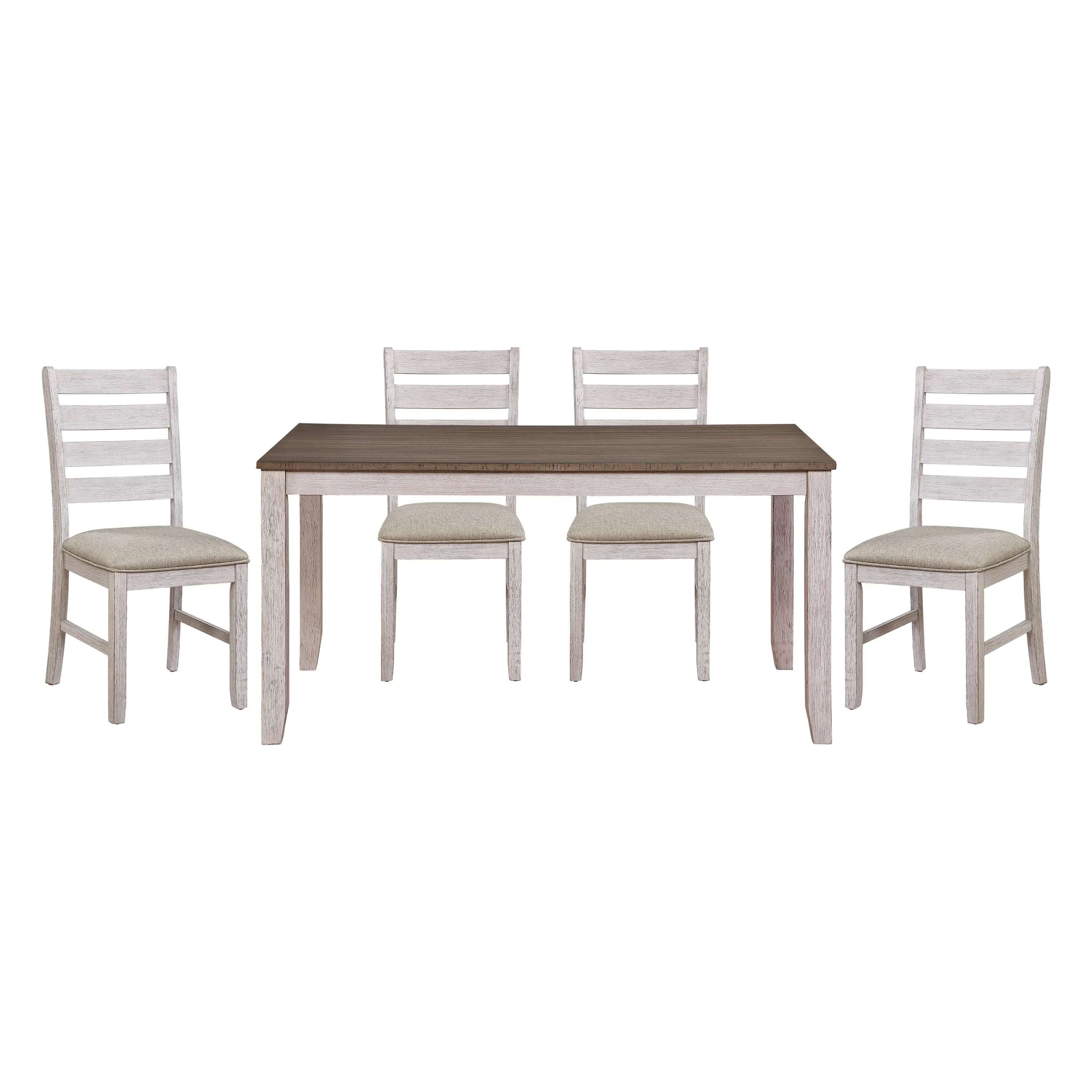 Ithaca Grayish White/Brown Dining Set - Image 2