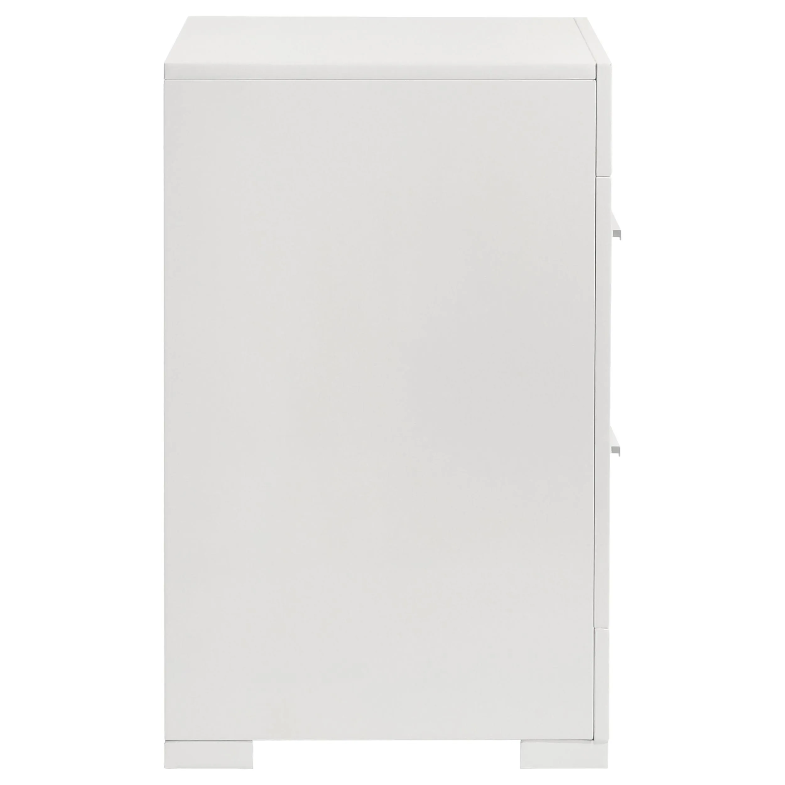 Ives White High Gloss 2-drawer Nightstand Bedside Table - Image 9