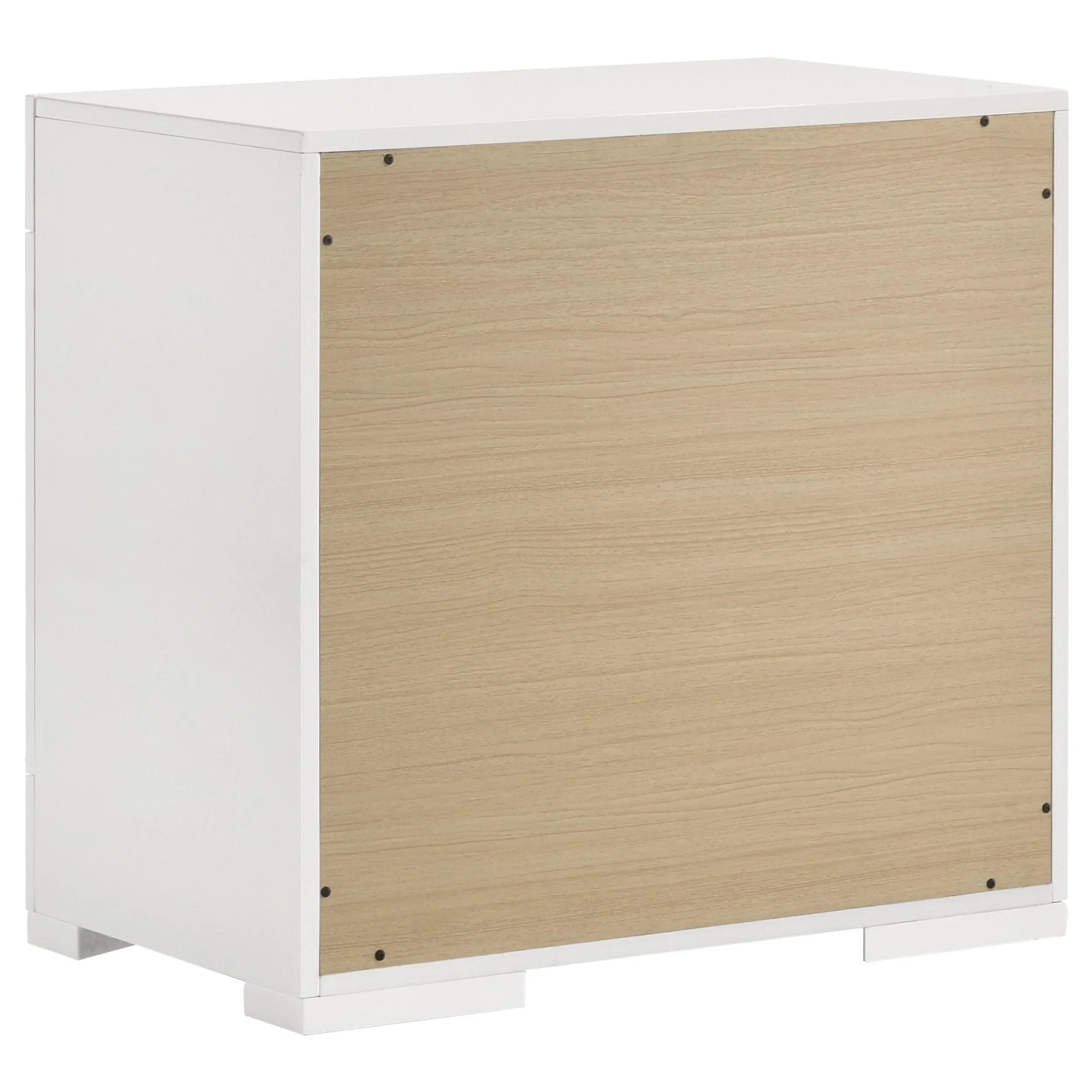 Ives White High Gloss 5-Piece Eastern King Bedroom Set - Image 6