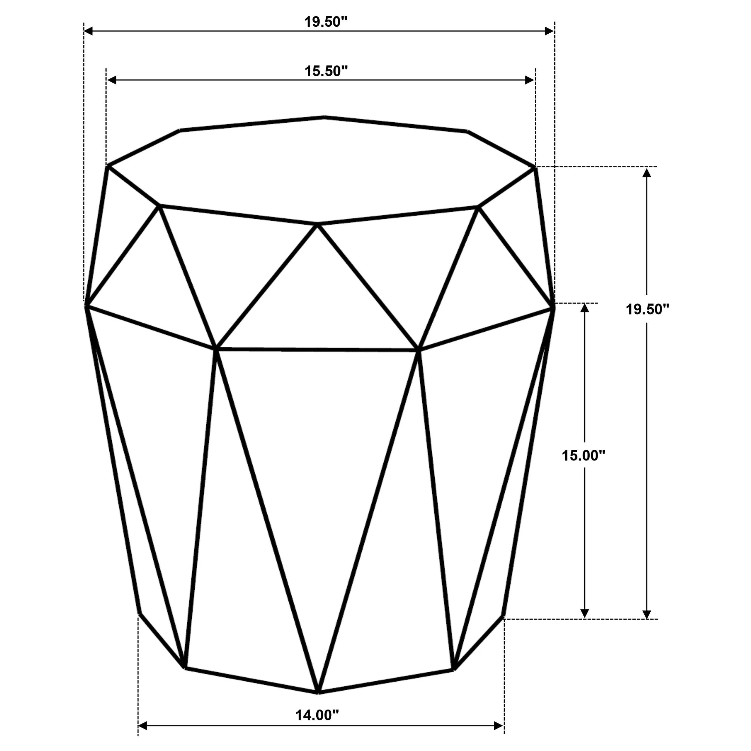 Jacinto Natural Brown Geometric Solid Mango Wood Side Table - Image 4