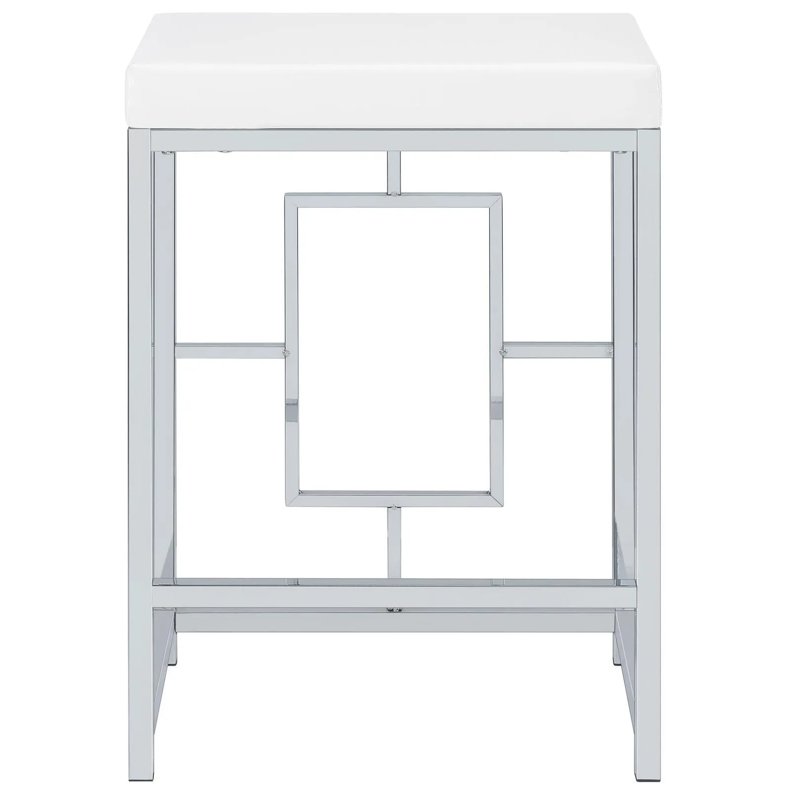 Jackson White/Chrome 5-Piece Multipurpose Counter Height Table Set - Image 14