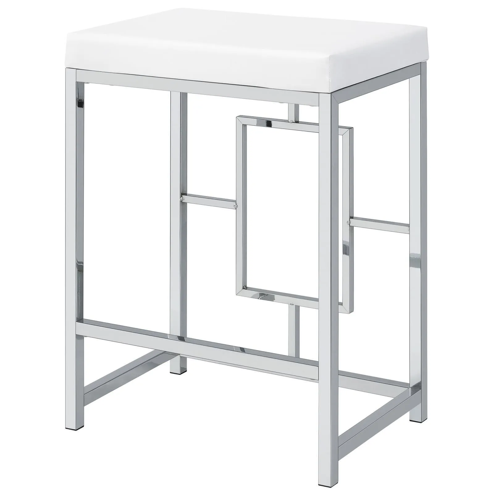 Jackson White/Chrome 5-Piece Multipurpose Counter Height Table Set - Image 15