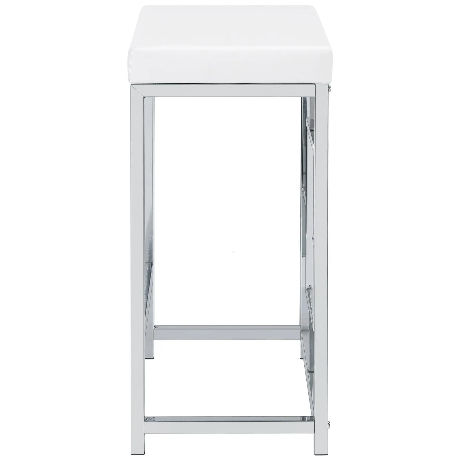 Jackson White/Chrome 5-Piece Multipurpose Counter Height Table Set - Image 16