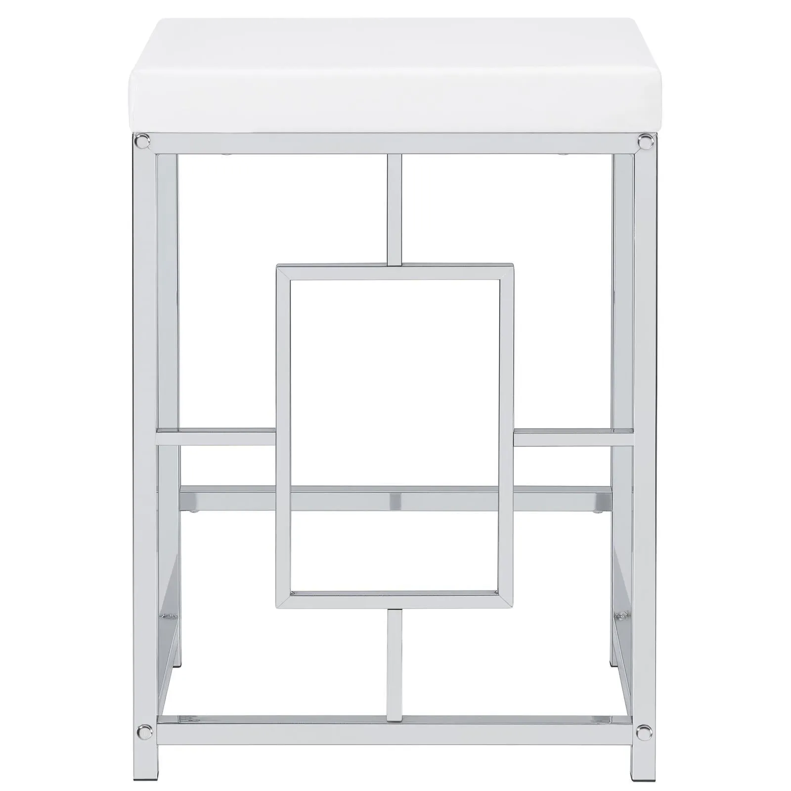 Jackson White/Chrome 5-Piece Multipurpose Counter Height Table Set - Image 18