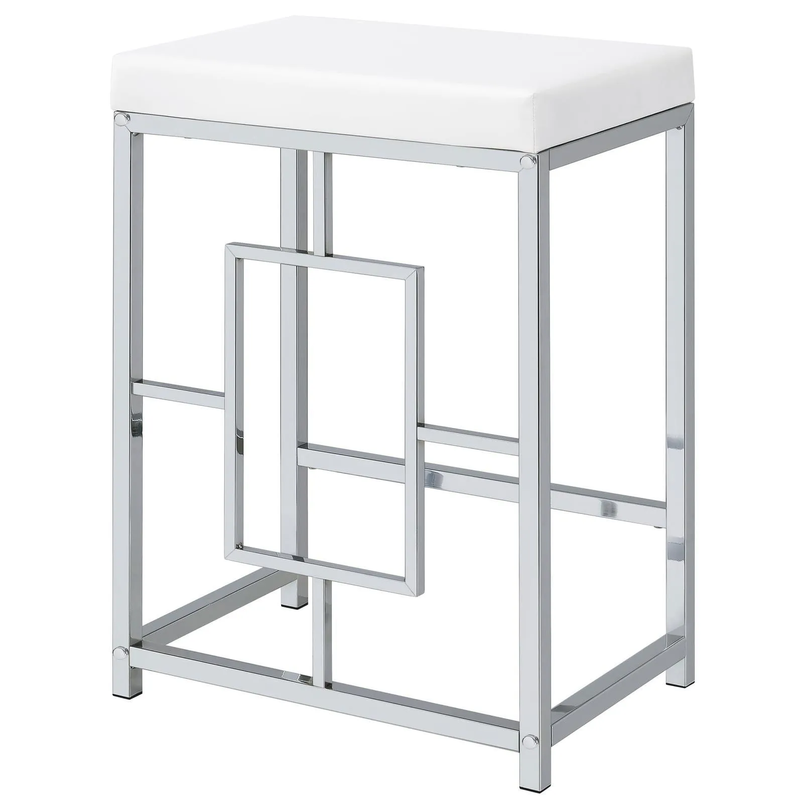 Jackson White/Chrome 5-Piece Multipurpose Counter Height Table Set - Image 19