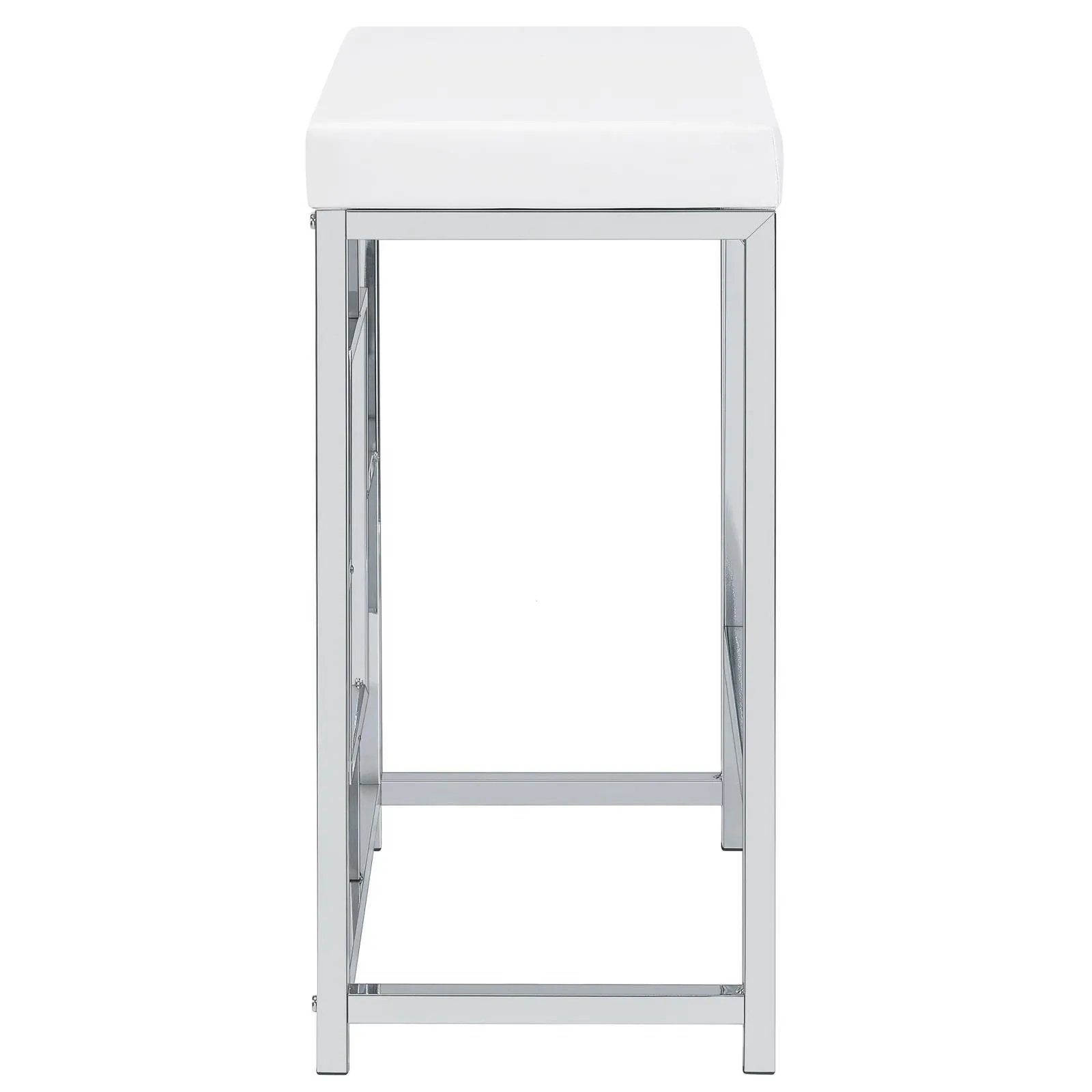 Jackson White/Chrome 5-Piece Multipurpose Counter Height Table Set - Image 20
