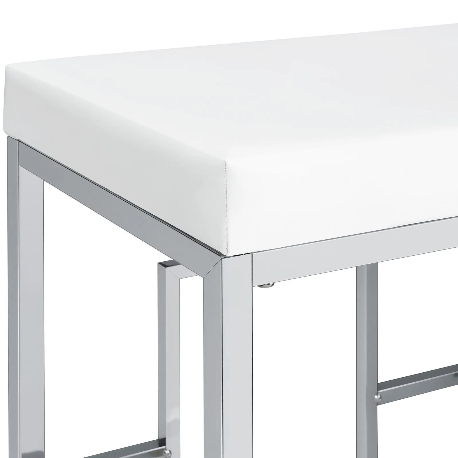 Jackson White/Chrome 5-Piece Multipurpose Counter Height Table Set - Image 21